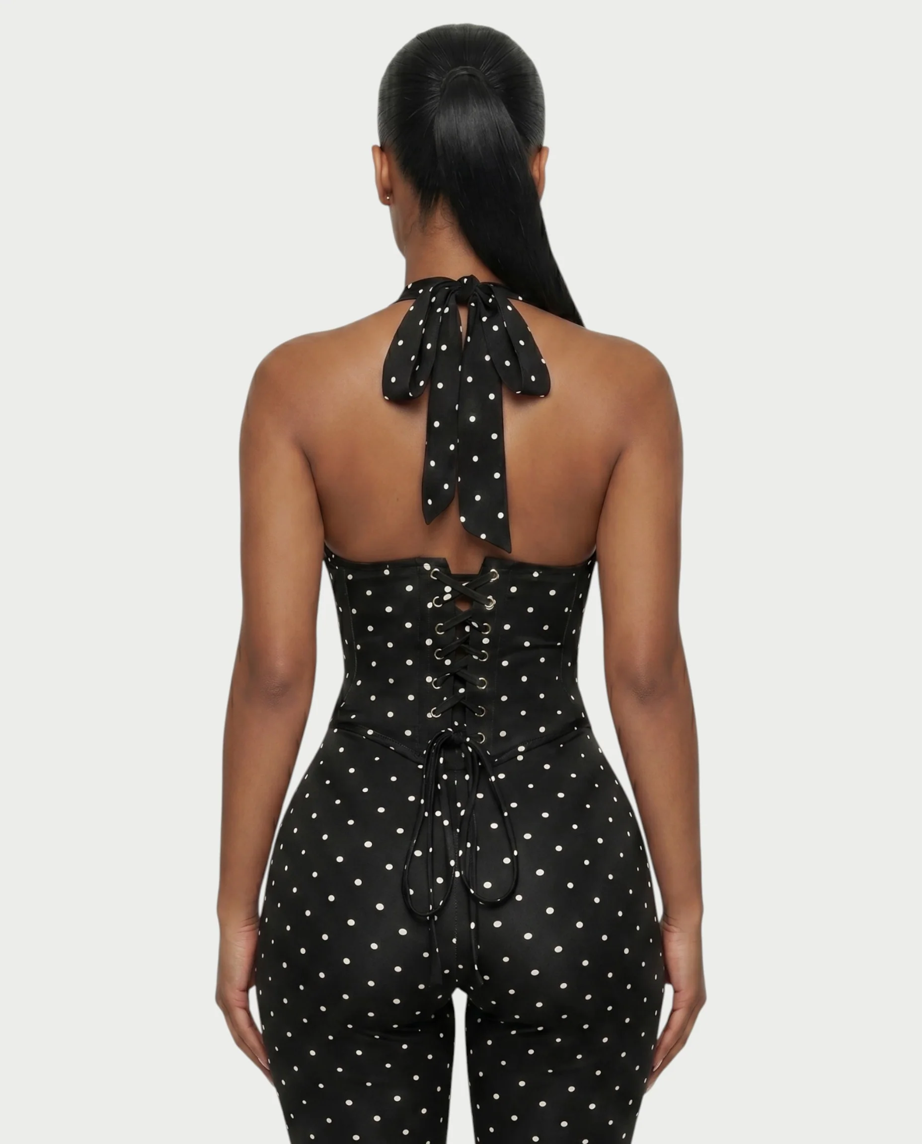 LERANIA Polka Dot Jumpsuit & Corset Set - Image 10