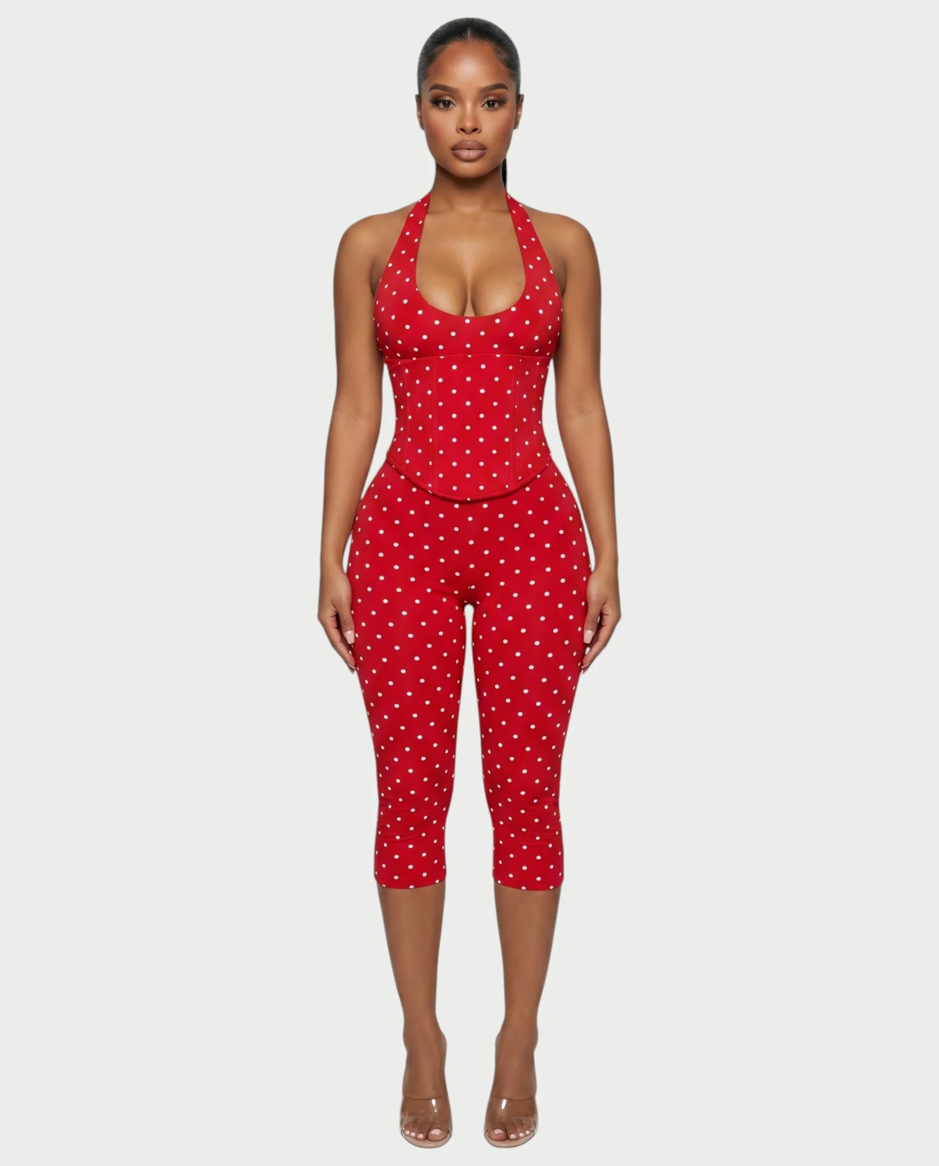 LERANIA Polka Dot Jumpsuit & Corset Set - Image 11