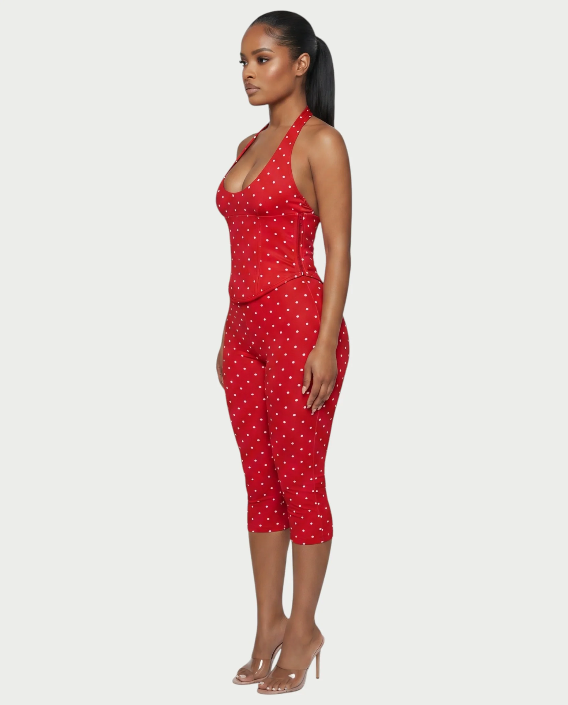 LERANIA Polka Dot Jumpsuit & Corset Set - Image 13