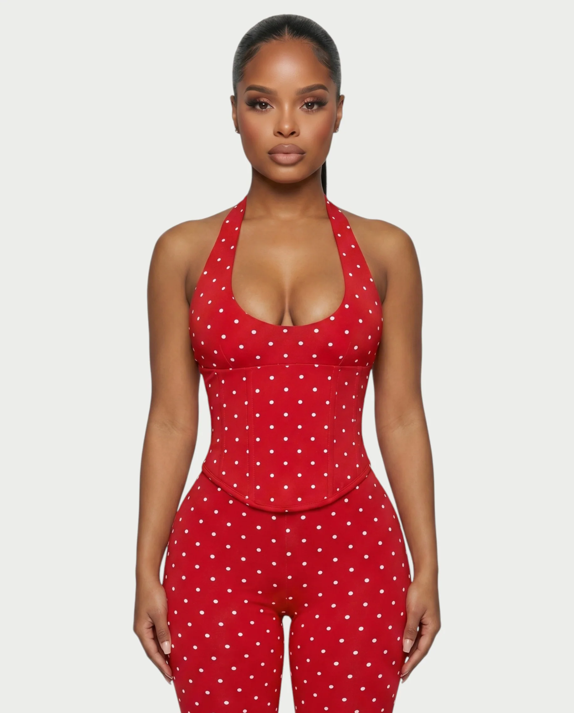 LERANIA Polka Dot Jumpsuit & Corset Set - Image 14