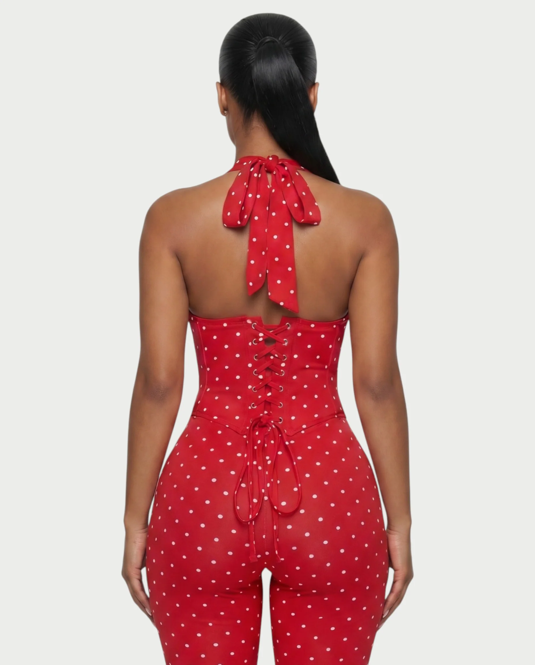 LERANIA Polka Dot Jumpsuit & Corset Set - Image 15