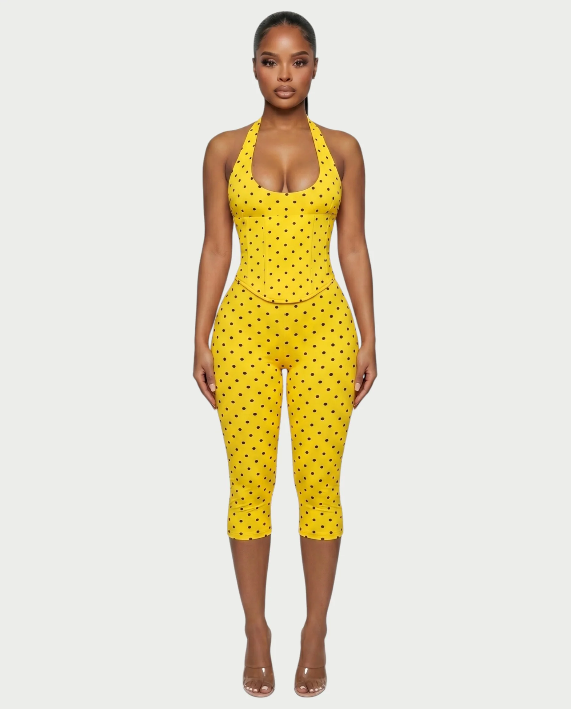 LERANIA Polka Dot Jumpsuit & Corset Set - Image 16