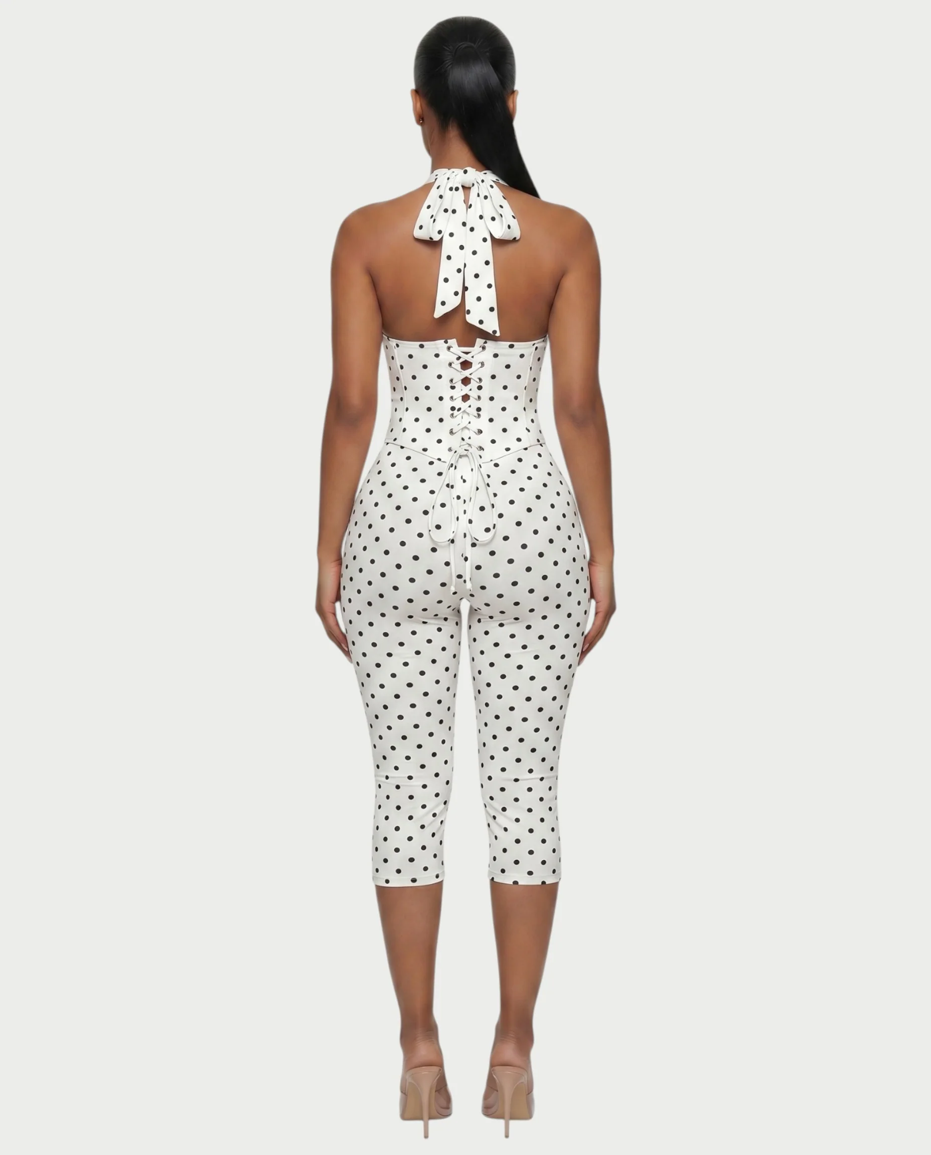 LERANIA Polka Dot Jumpsuit & Corset Set - Image 2