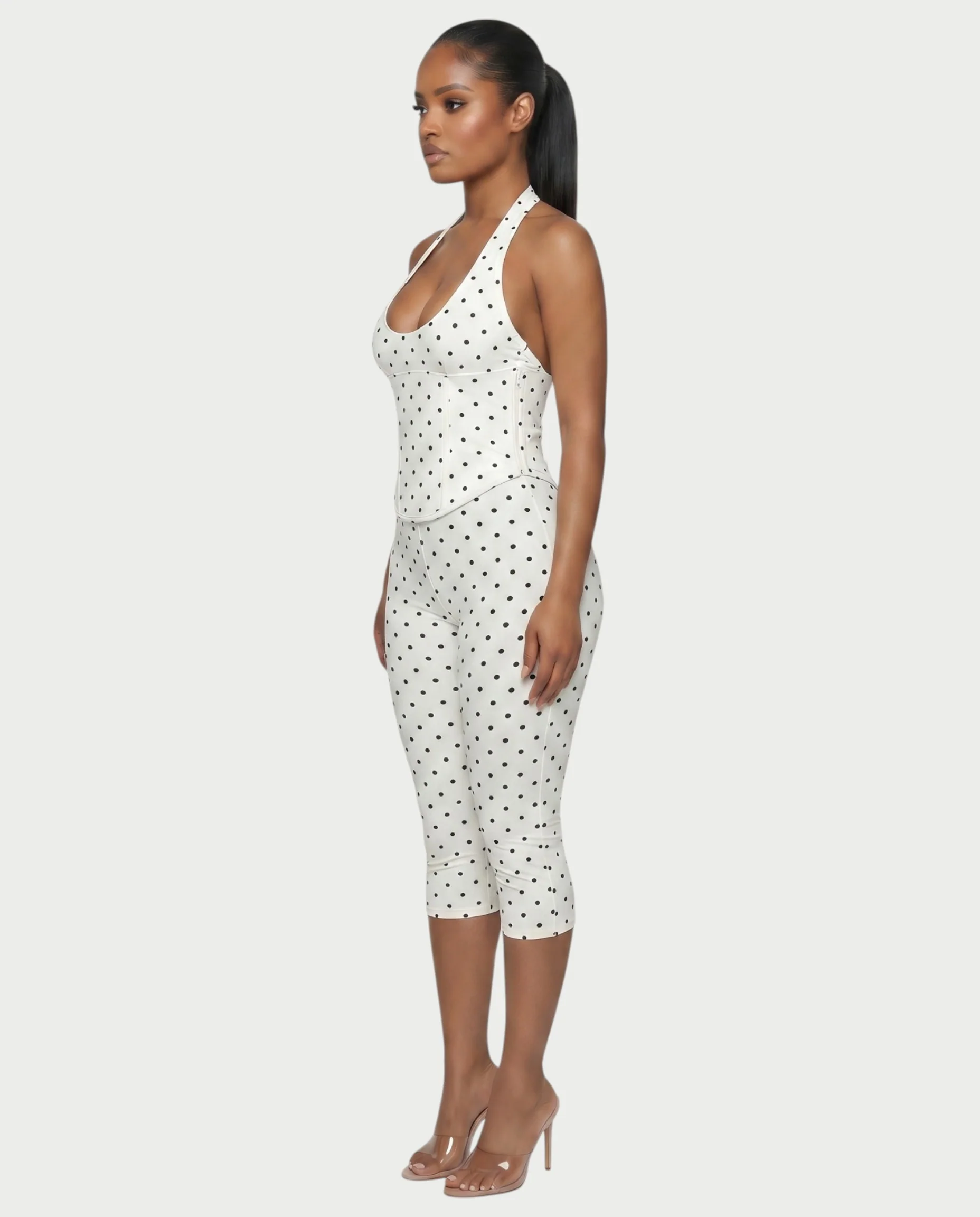 LERANIA Polka Dot Jumpsuit & Corset Set - Image 3
