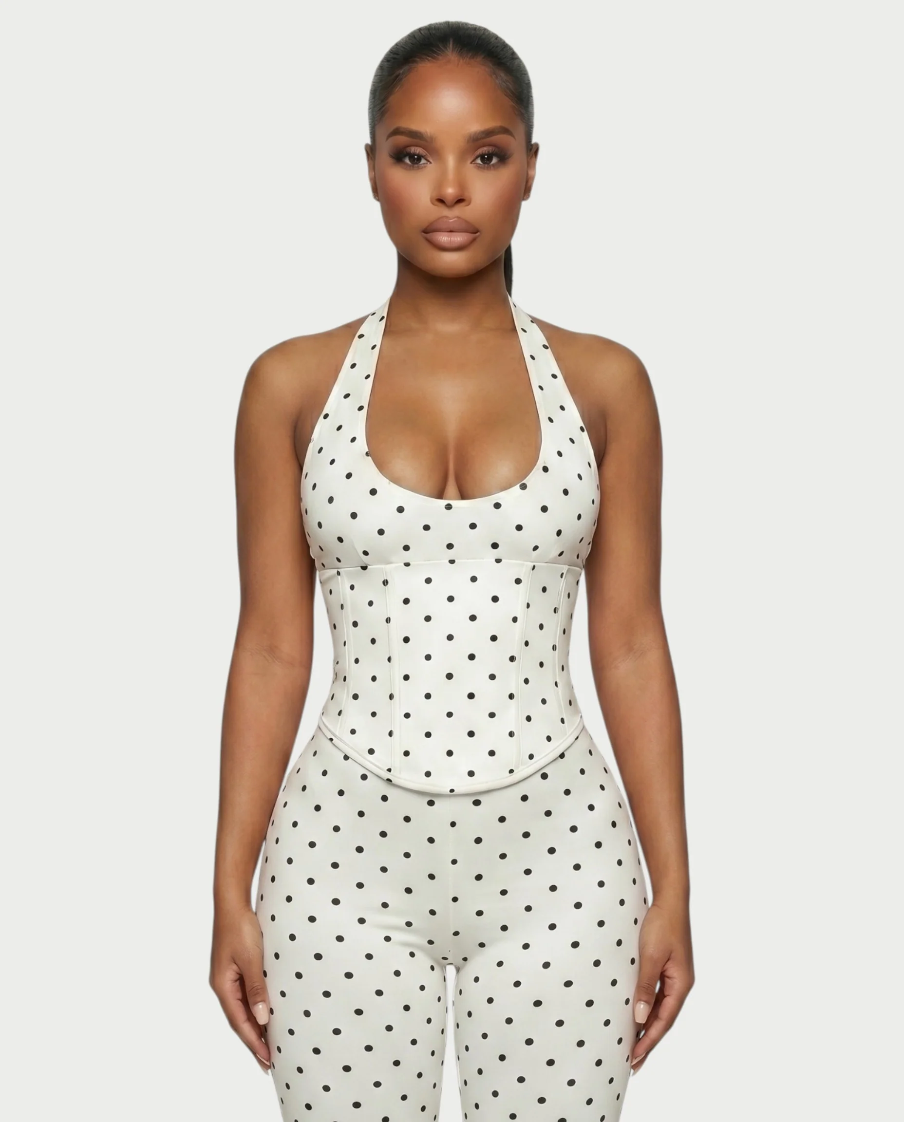 LERANIA Polka Dot Jumpsuit & Corset Set - Image 4