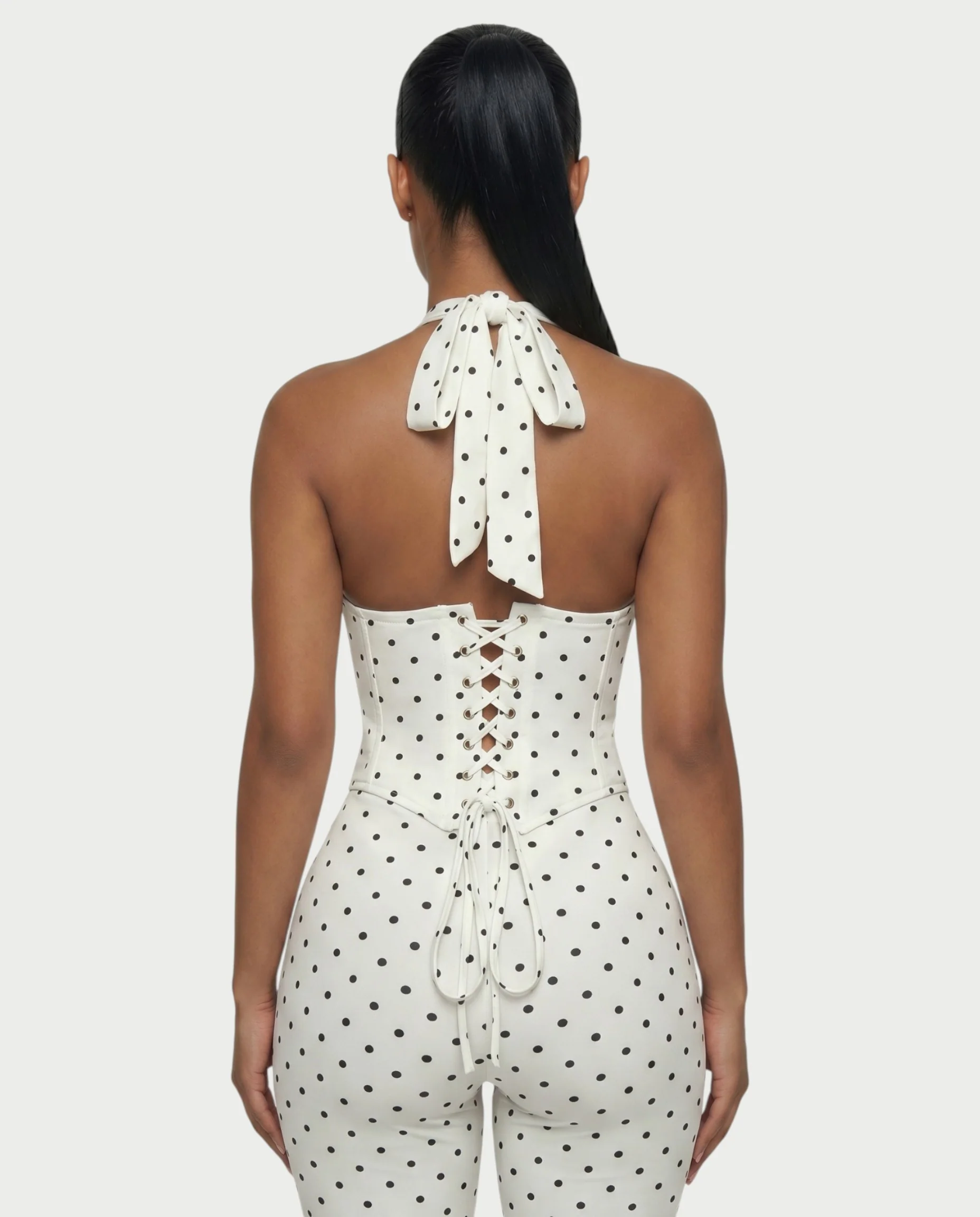 LERANIA Polka Dot Jumpsuit & Corset Set - Image 5