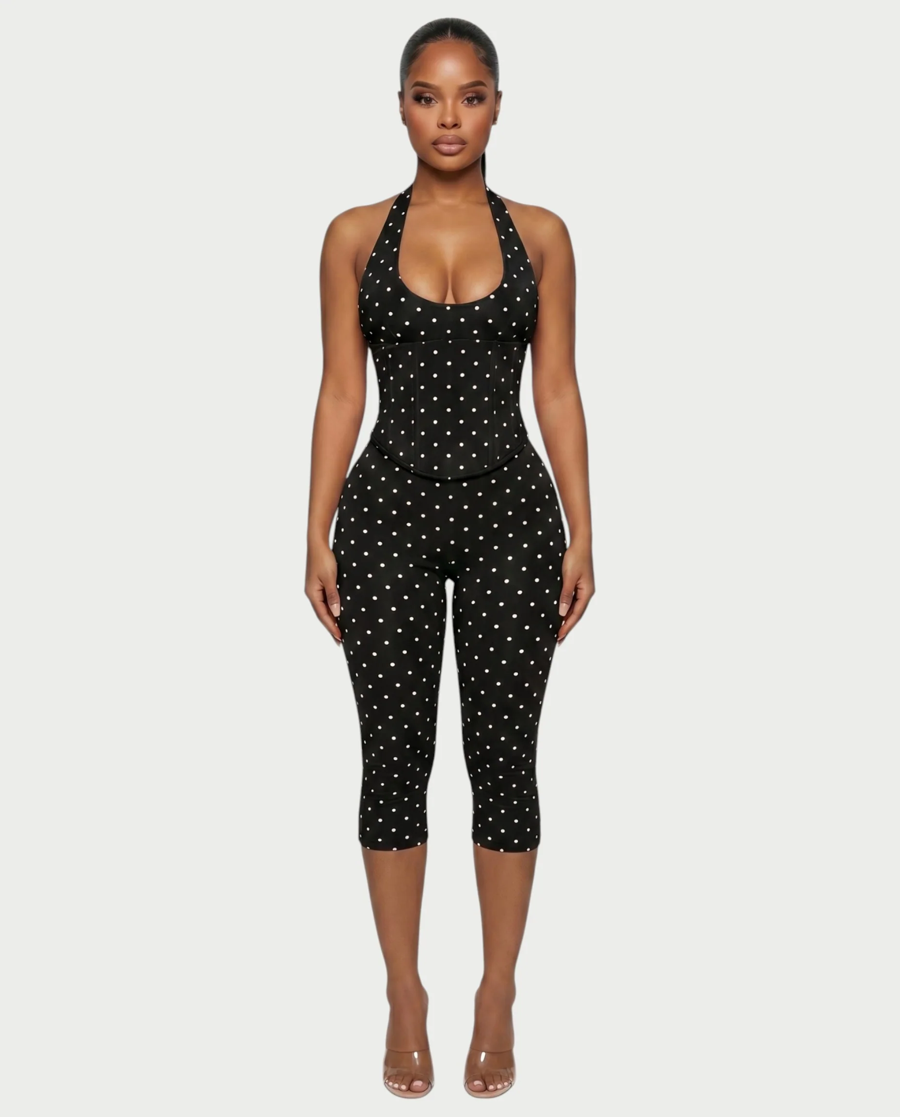 LERANIA Polka Dot Jumpsuit & Corset Set - Image 6