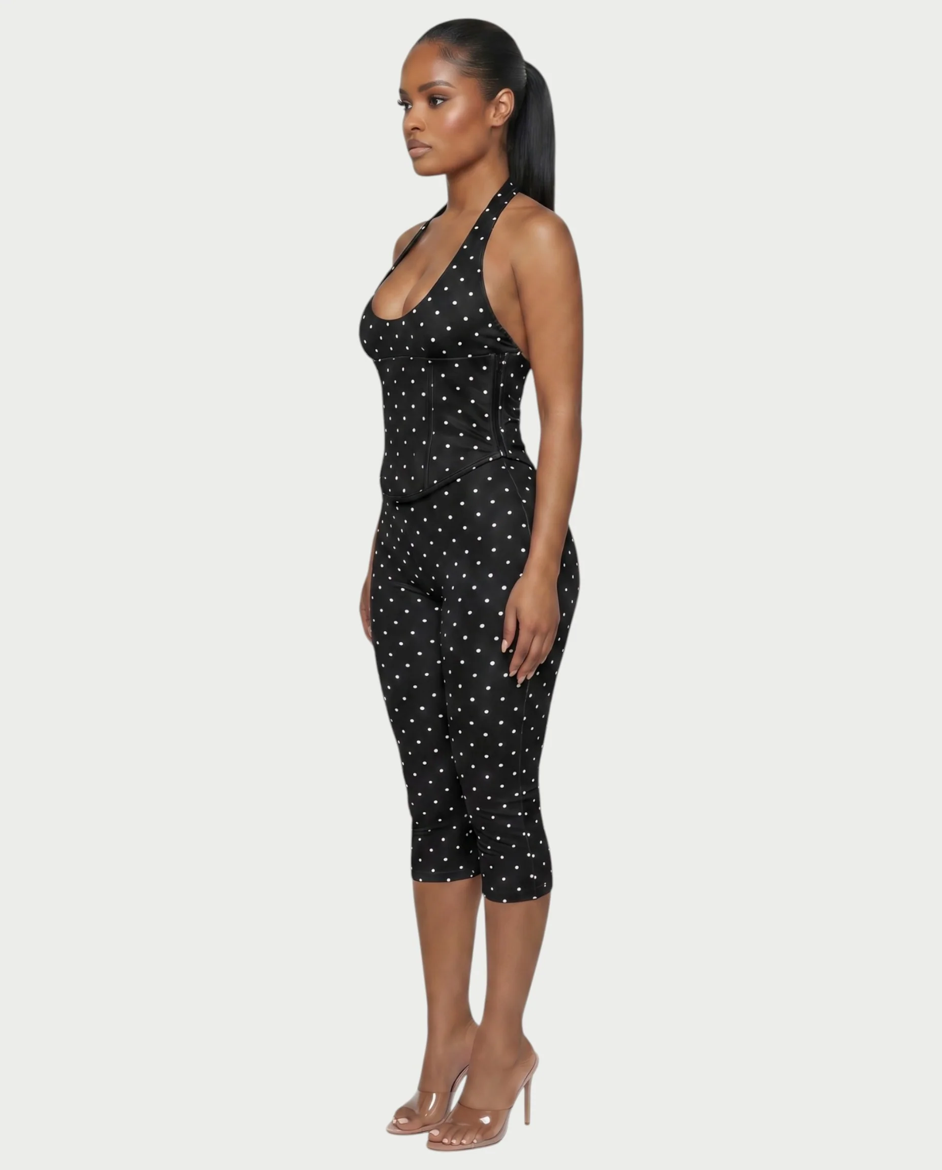 LERANIA Polka Dot Jumpsuit & Corset Set - Image 8