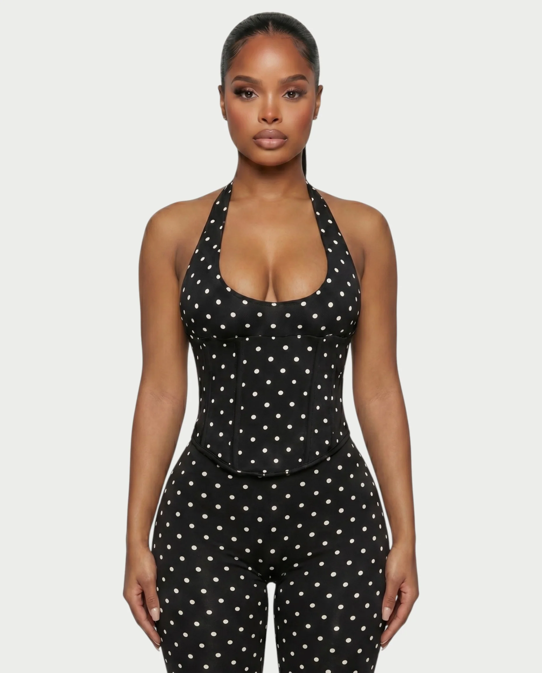 LERANIA Polka Dot Jumpsuit & Corset Set - Image 9