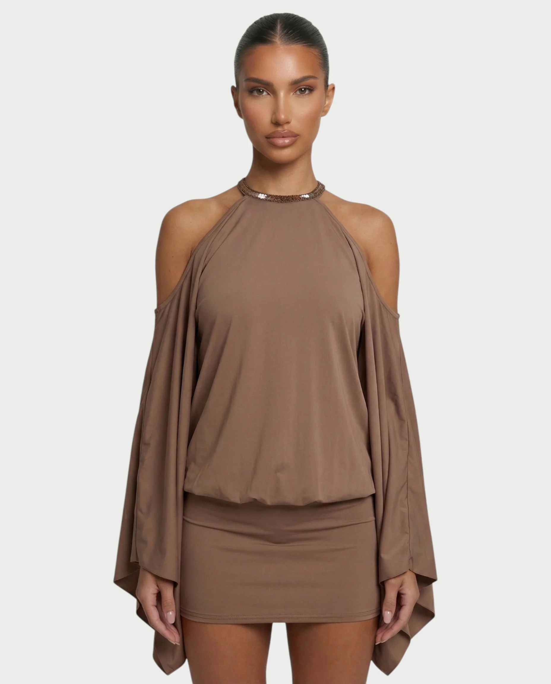 LOWEN Embellished Butterfly Backless Mini Dress - Image 5