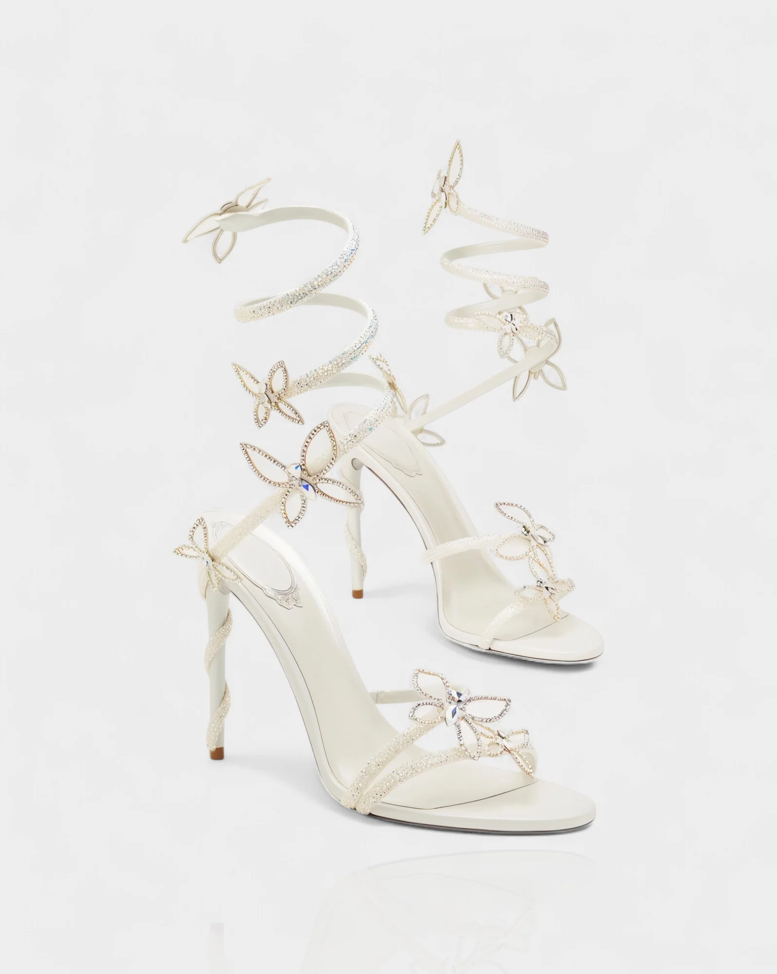 LYNA Crystal Butterfly Spiral High Heels - Image 11