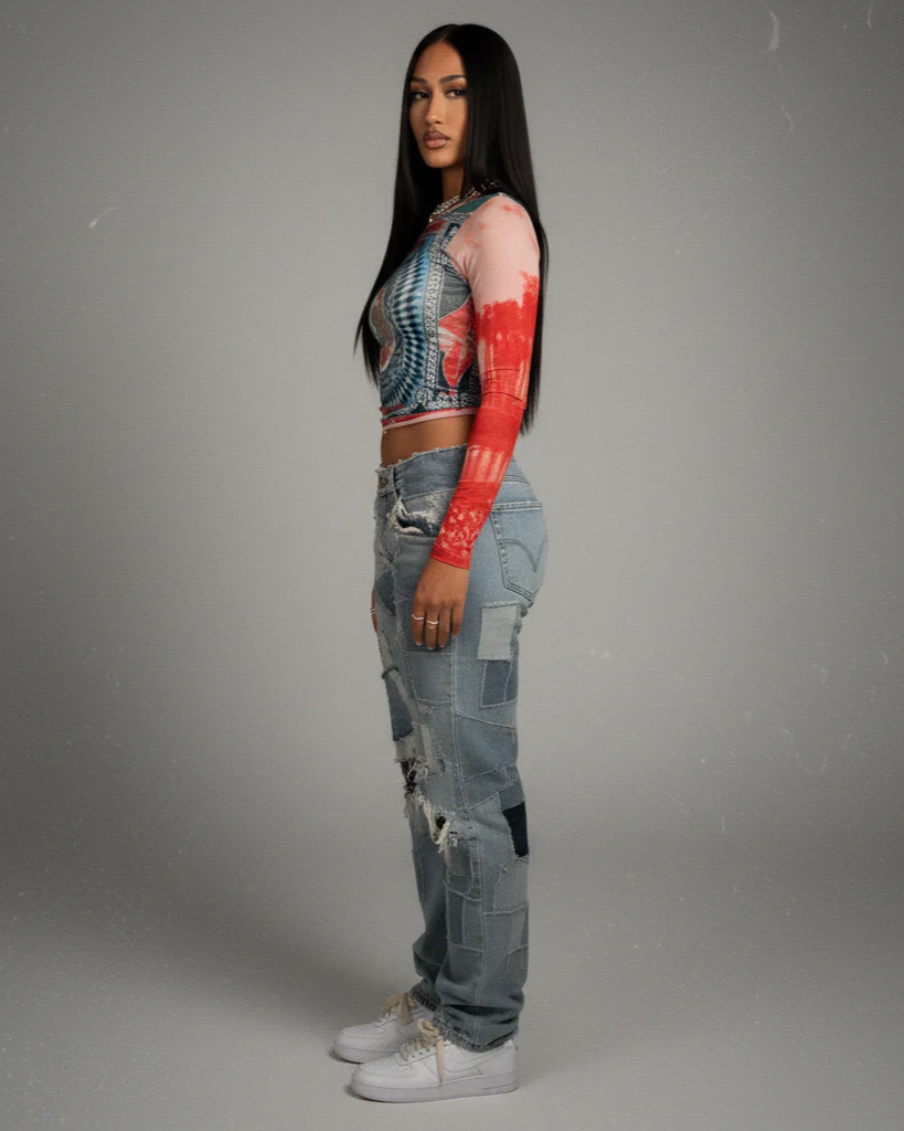 MACIE Mesh Printed Top - Image 3