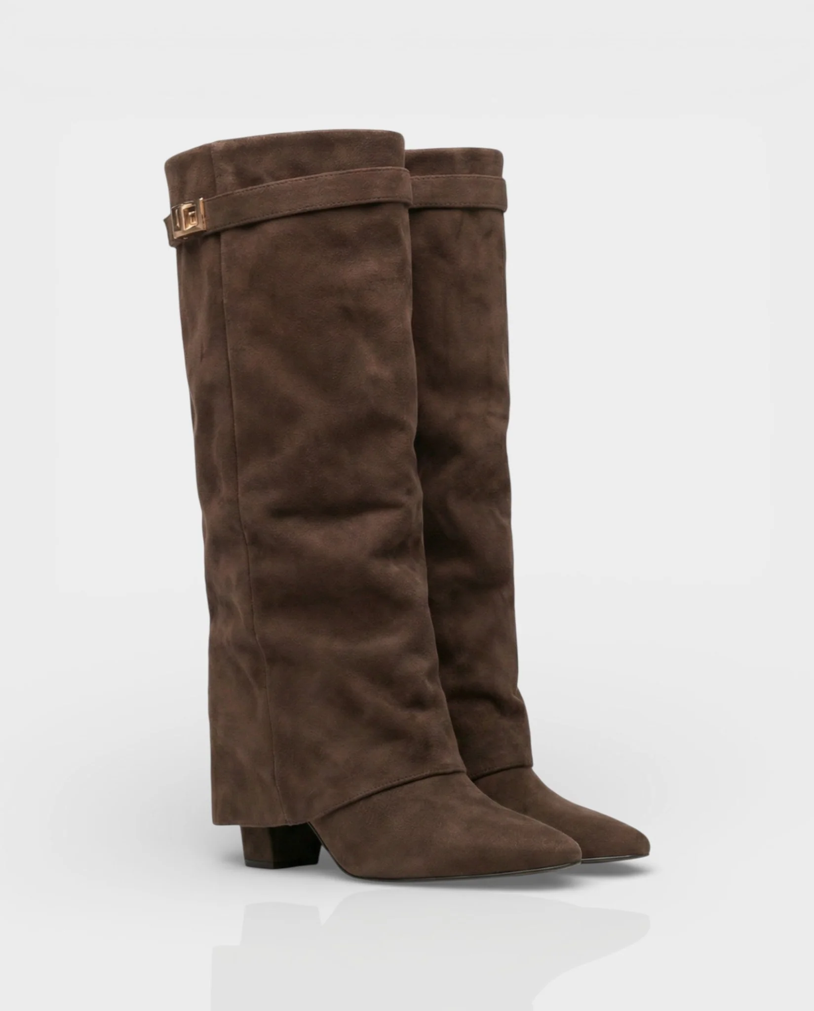 MAISY Straight Pointed-Toe Knee-High Boots - Image 9