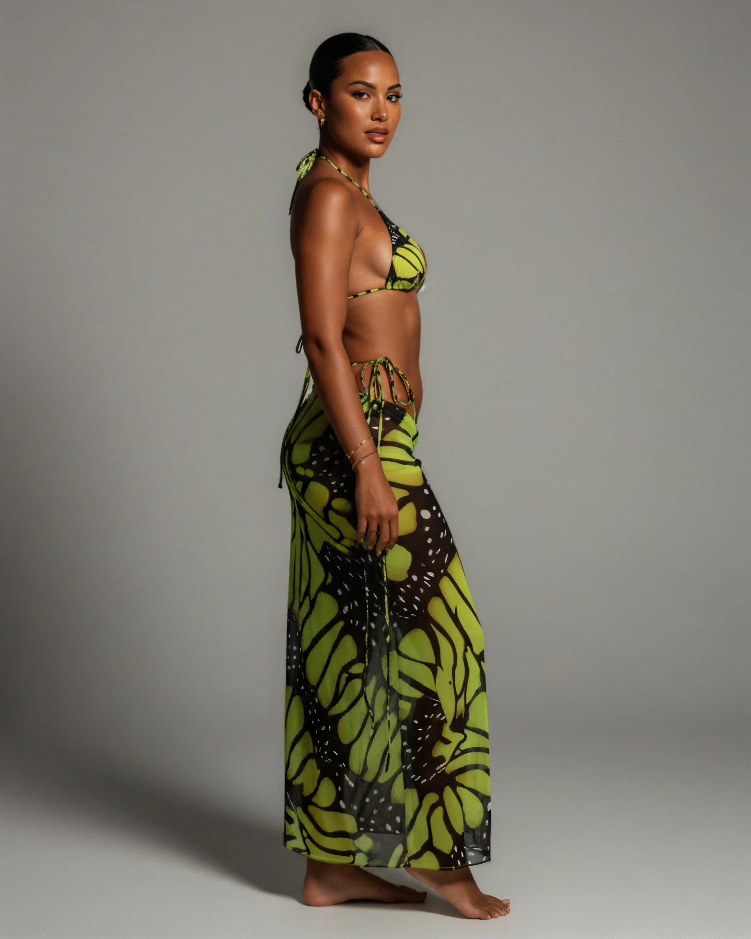 MARIAN 3-Piece Butterfly Print Bikini Set - Image 3