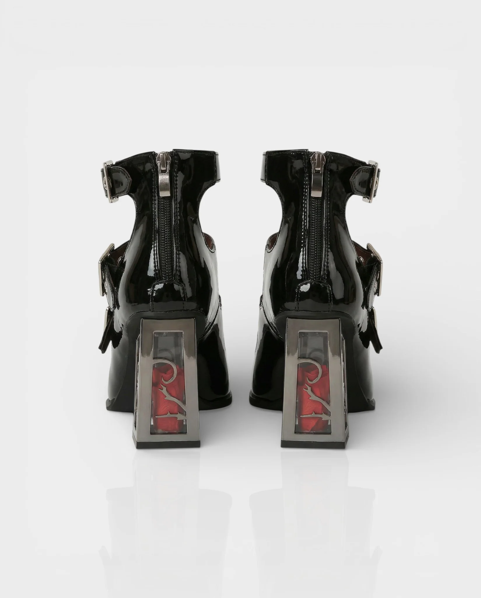 MARIBEL Sharp Toe Gothic Clasp Heels Tall Heel - Image 3