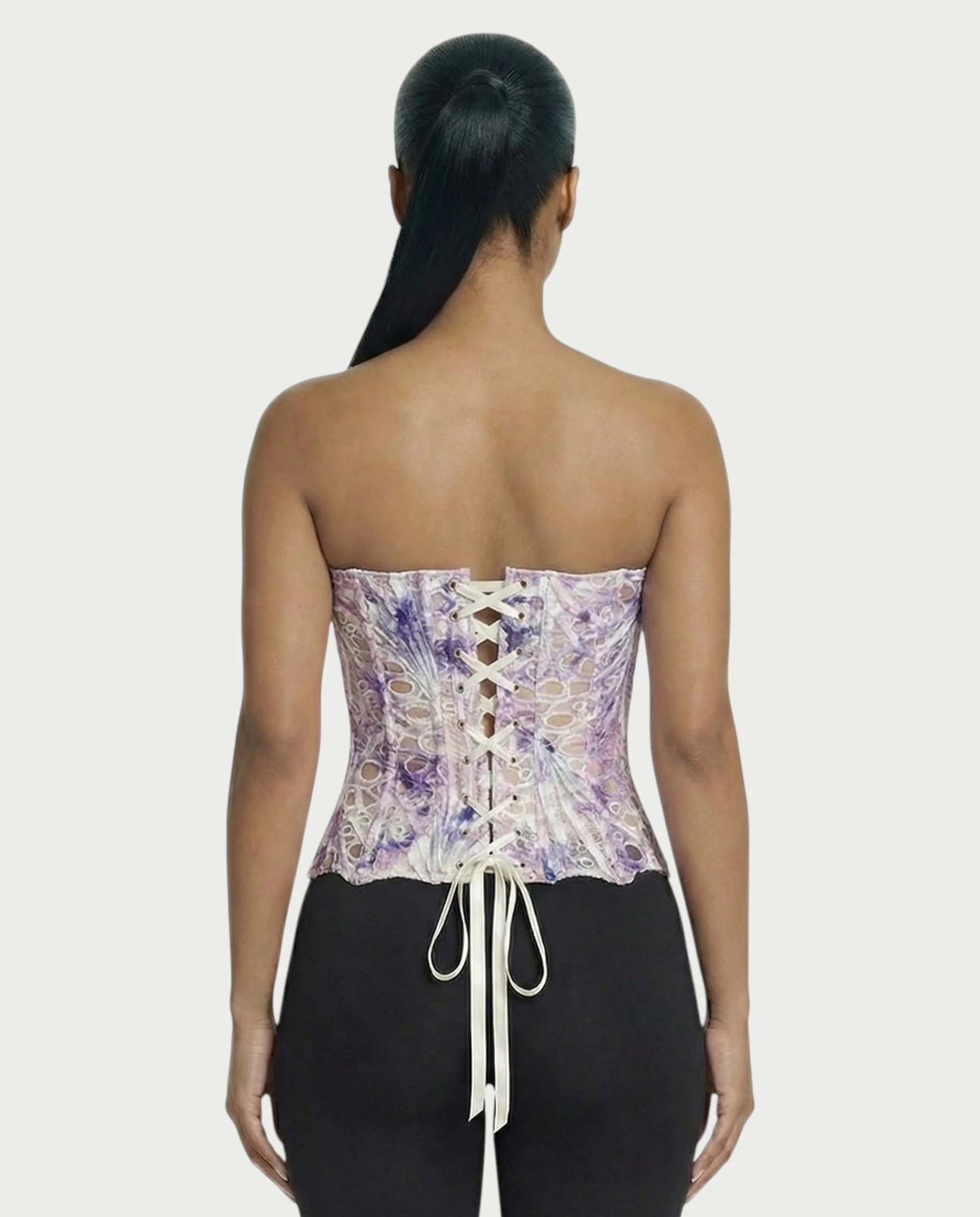 MARISSA Guipure Lace-up Back Corset Top - Image 7