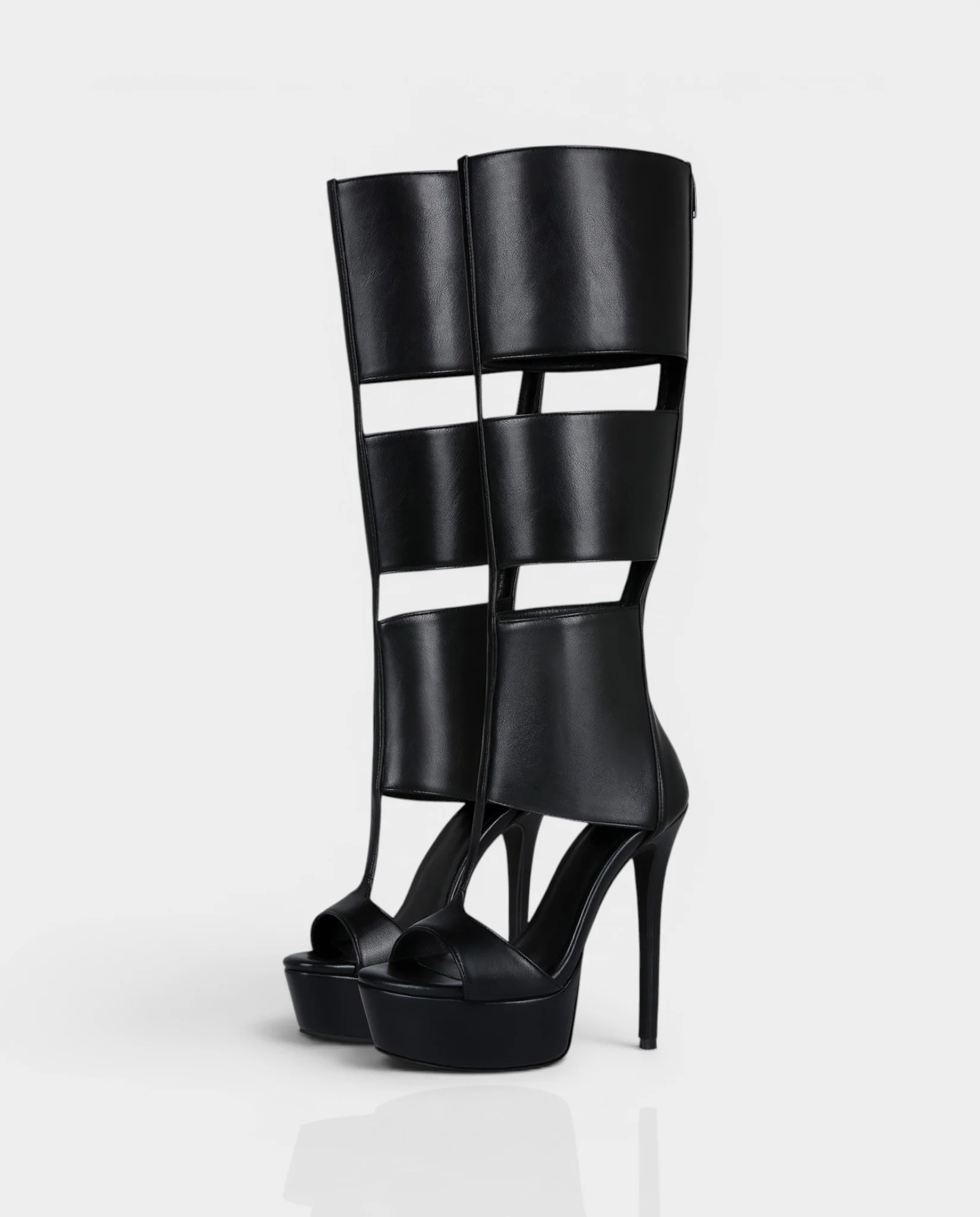 MARLITA Open Panel High Heel Stiletto Boots - Image 2