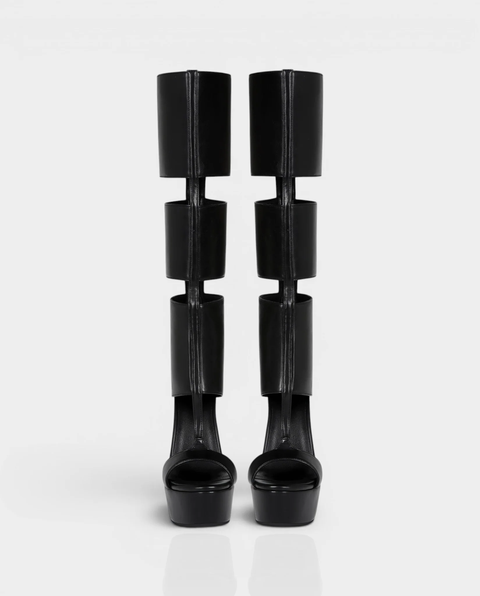 MARLITA Open Panel High Heel Stiletto Boots - Image 3