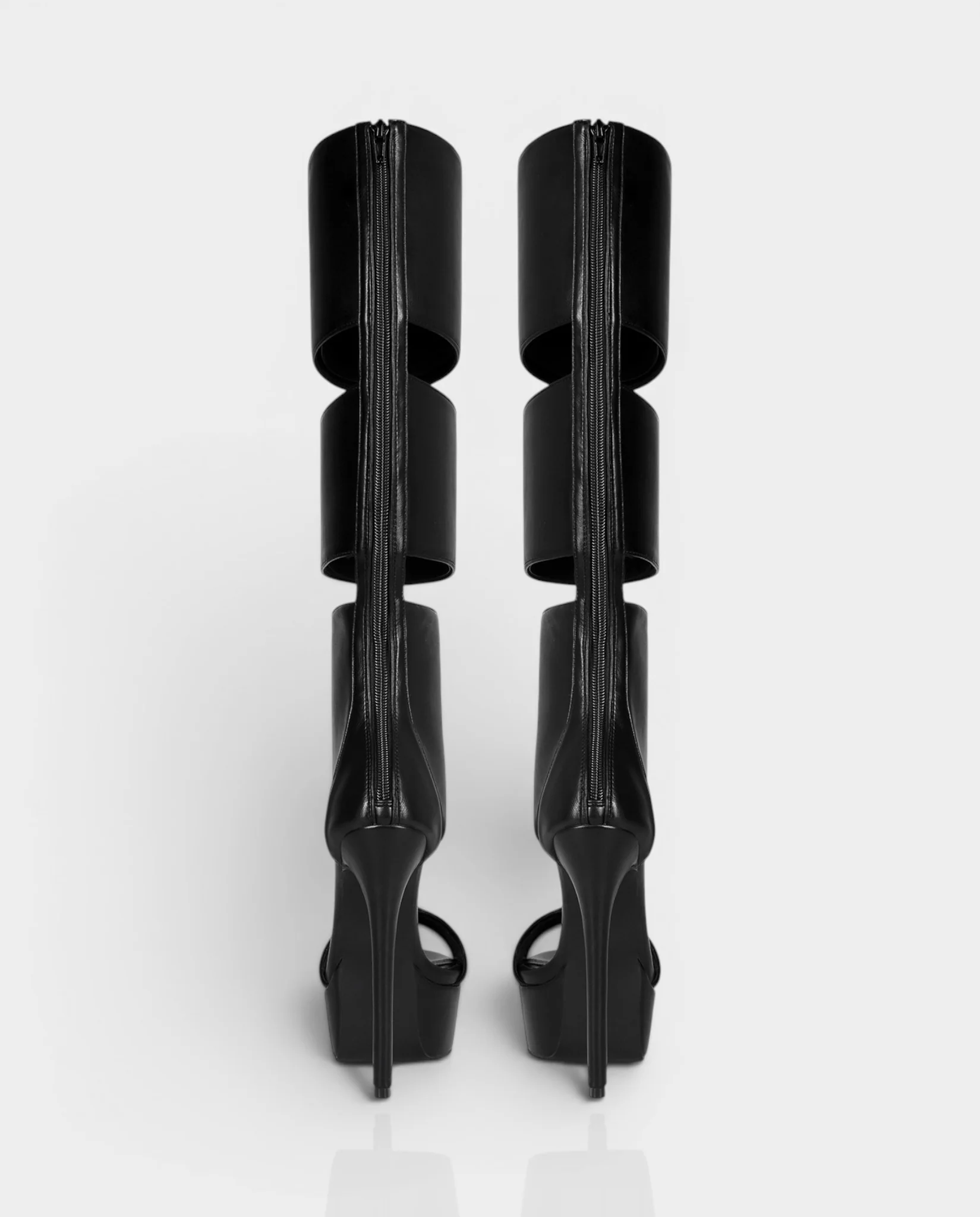 MARLITA Open Panel High Heel Stiletto Boots - Image 4