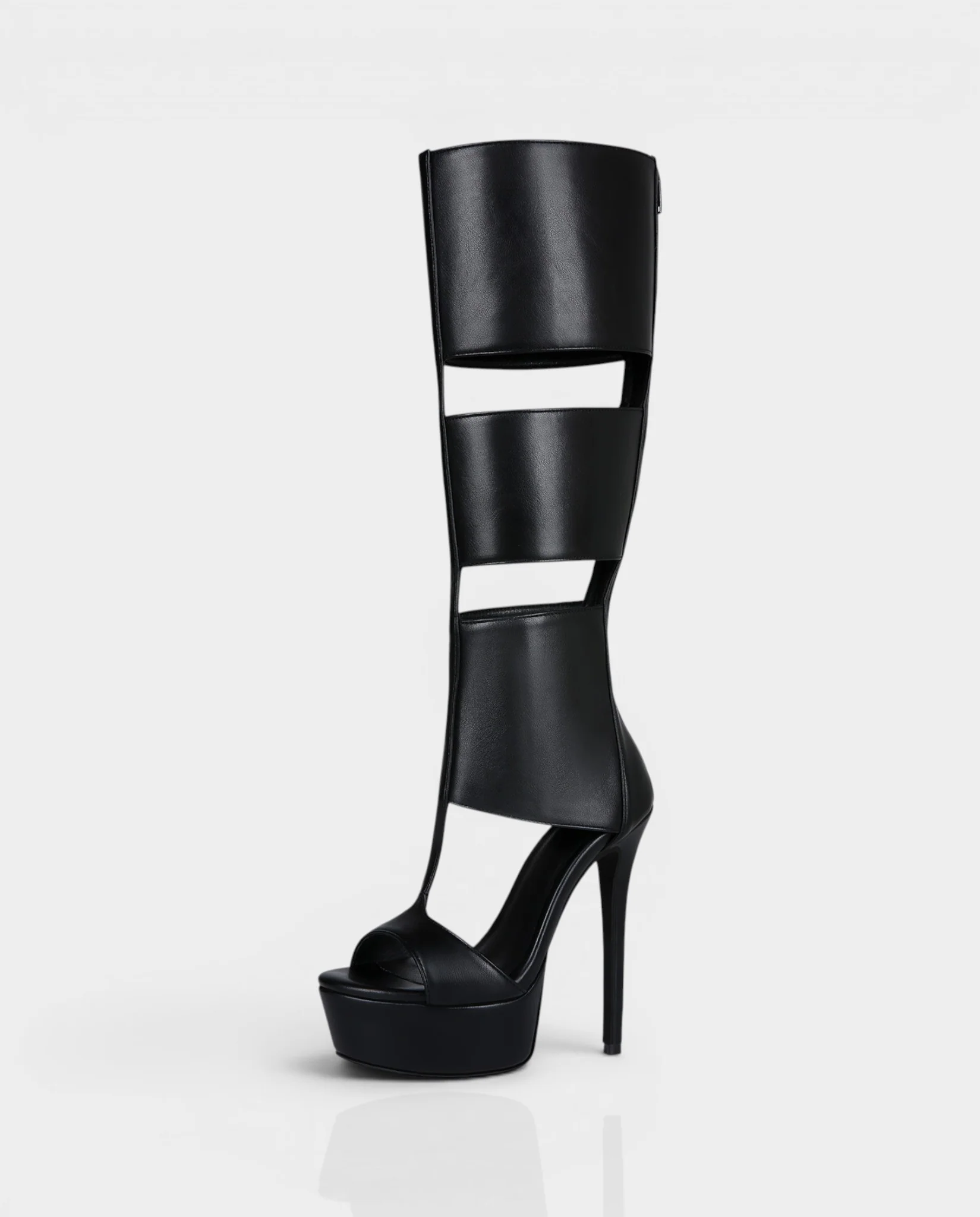 MARLITA Open Panel High Heel Stiletto Boots - Image 6
