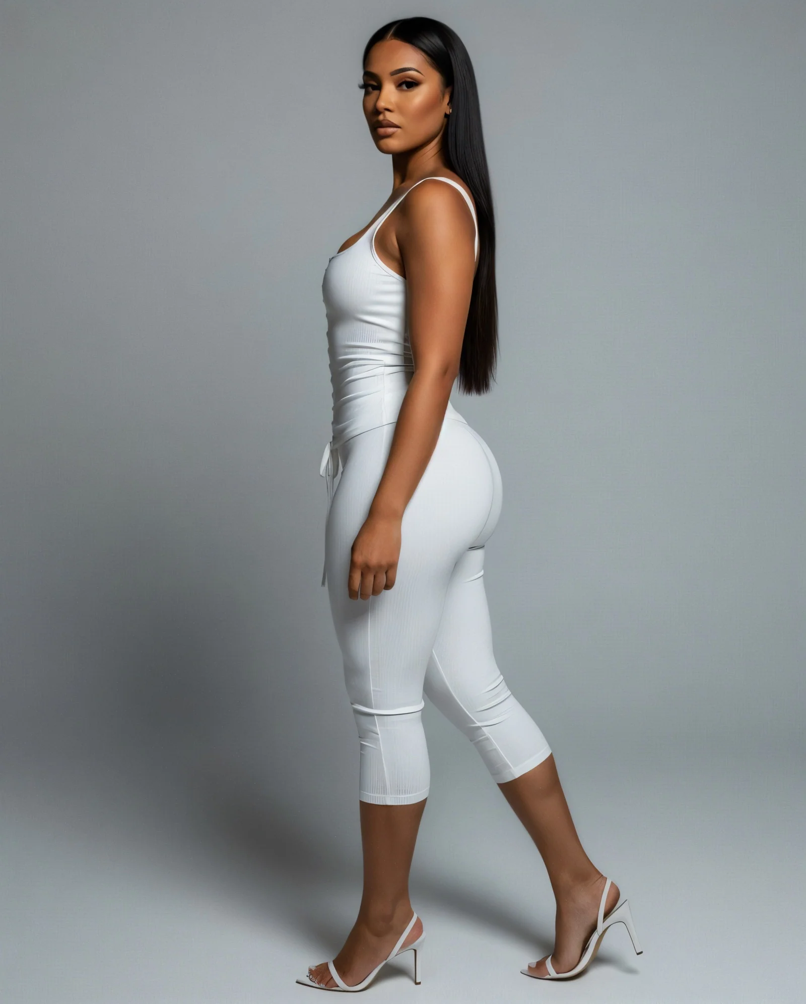 MATILDA Lace Up Top & Capri Pants Set - Image 3
