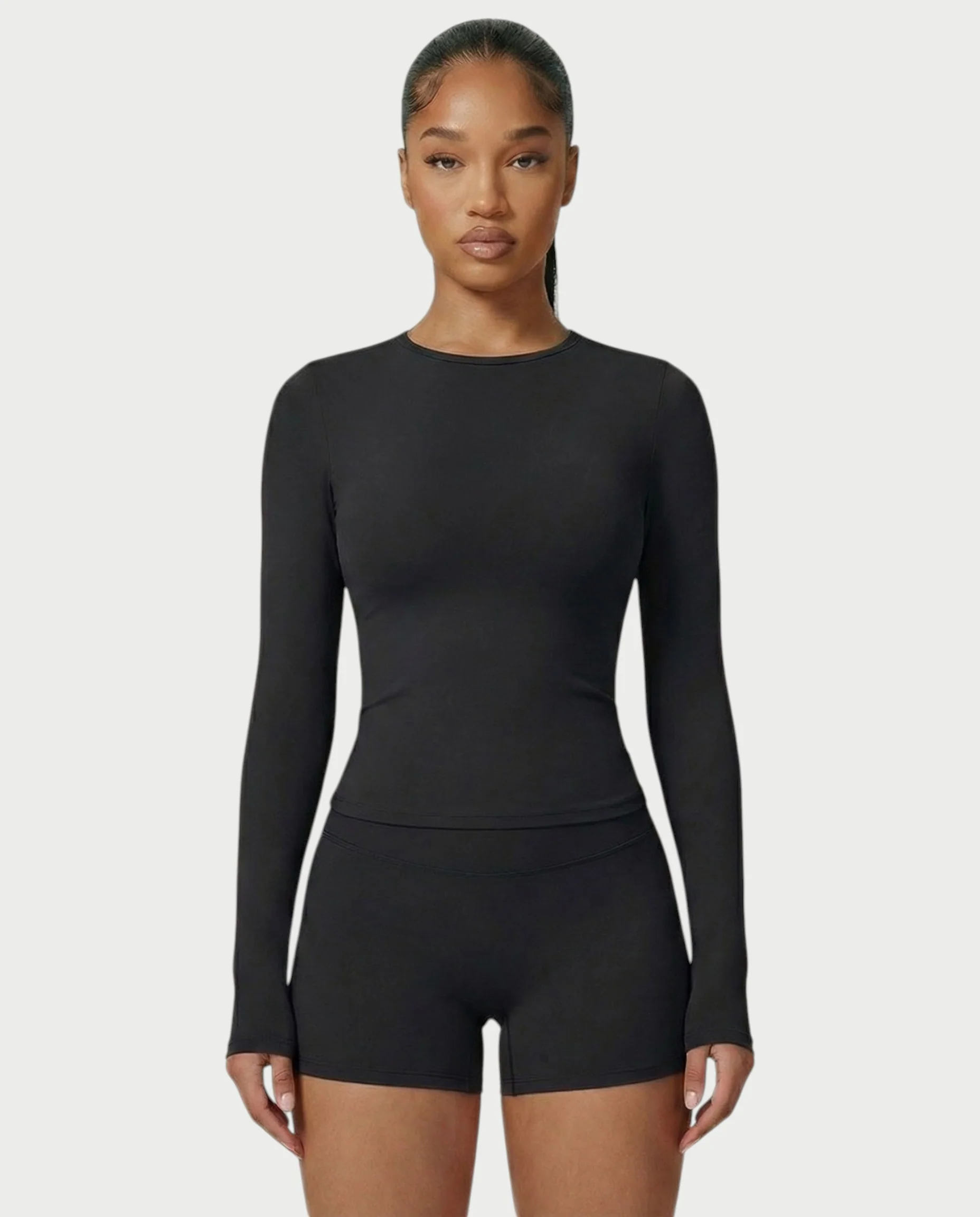 MELYA Long Sleeve Sporty Crew Neck Top - Image 25
