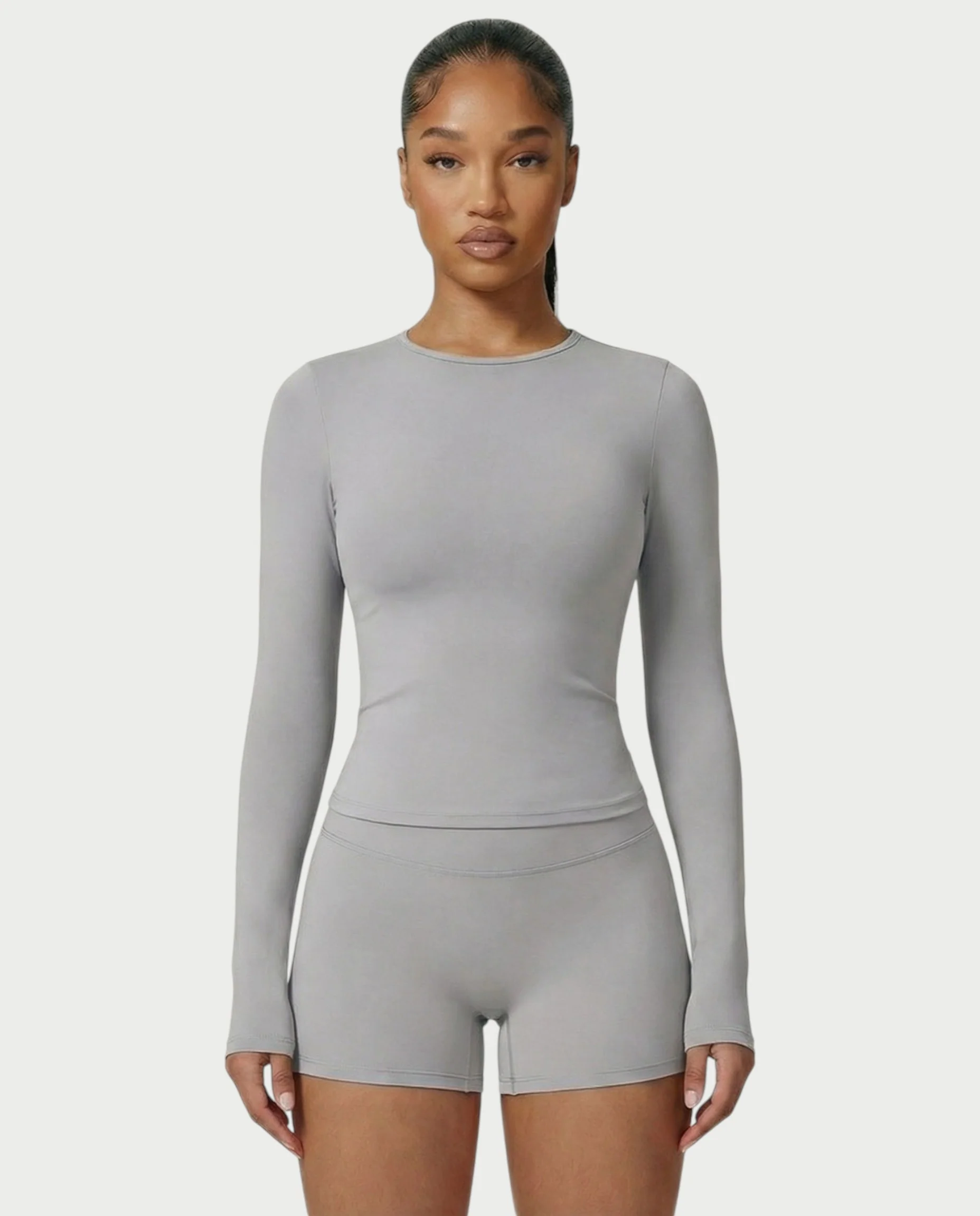 MELYA Long Sleeve Sporty Crew Neck Top - Image 29