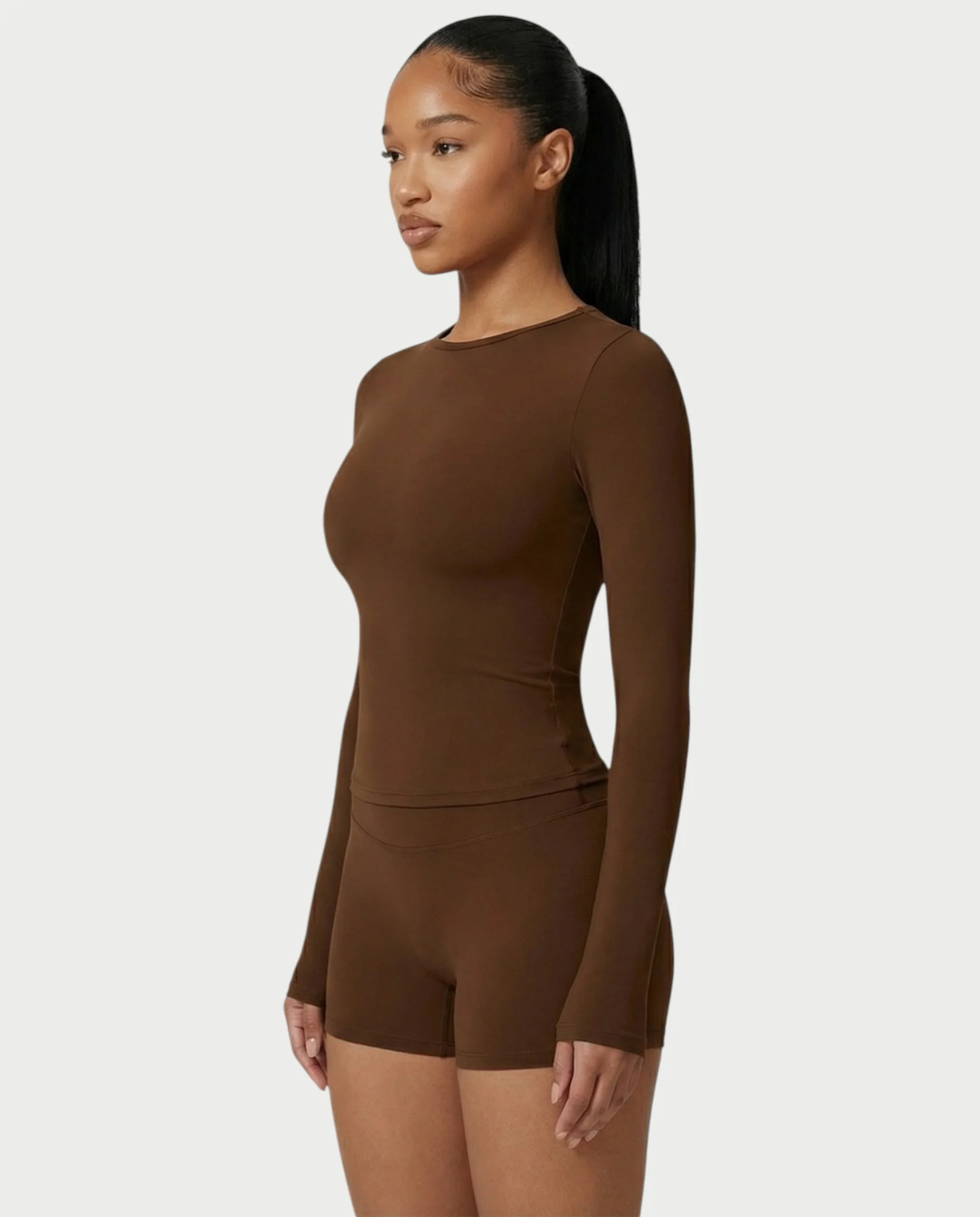 MELYA Long Sleeve Sporty Crew Neck Top - Image 3