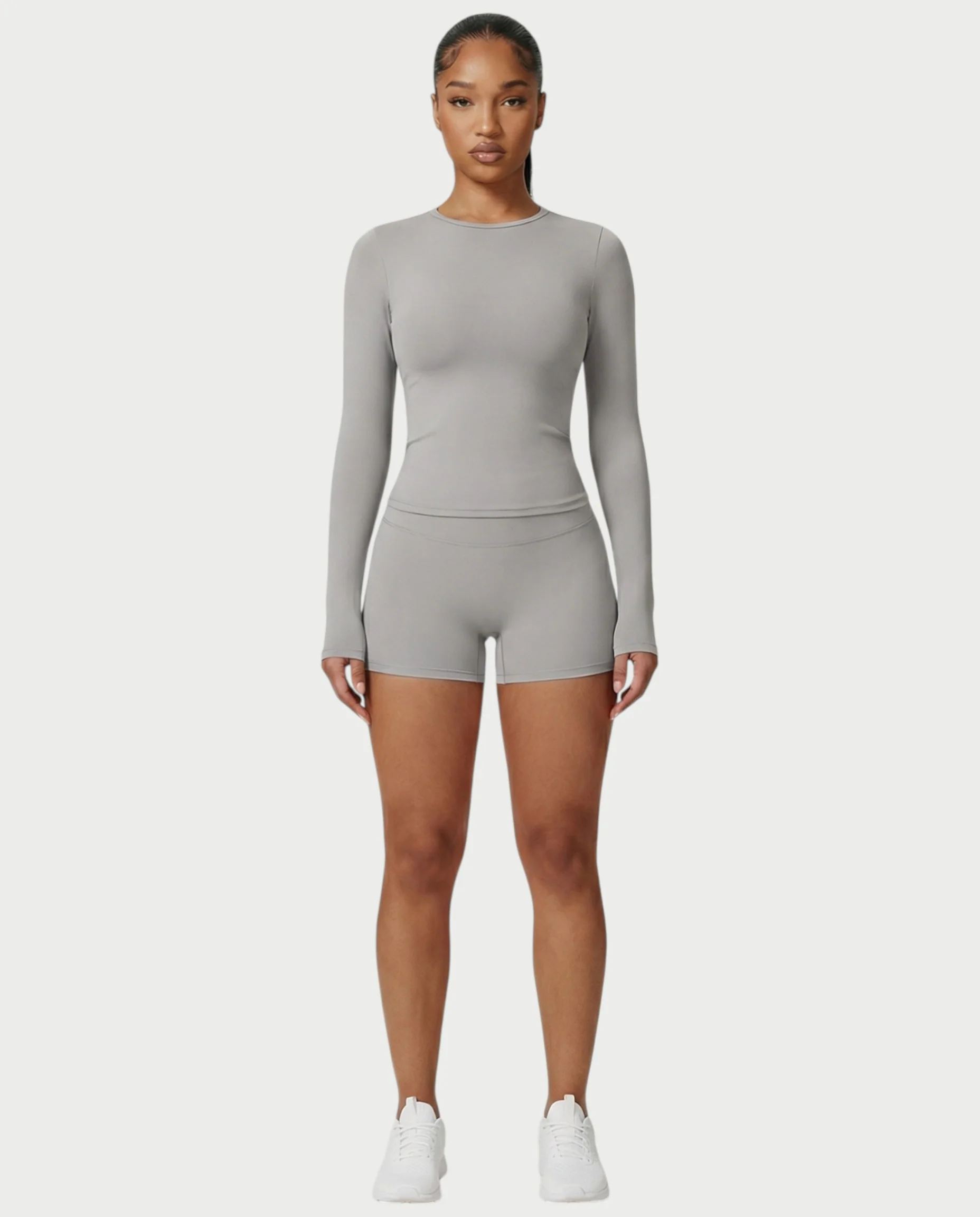 MELYA Long Sleeve Sporty Crew Neck Top - Image 32