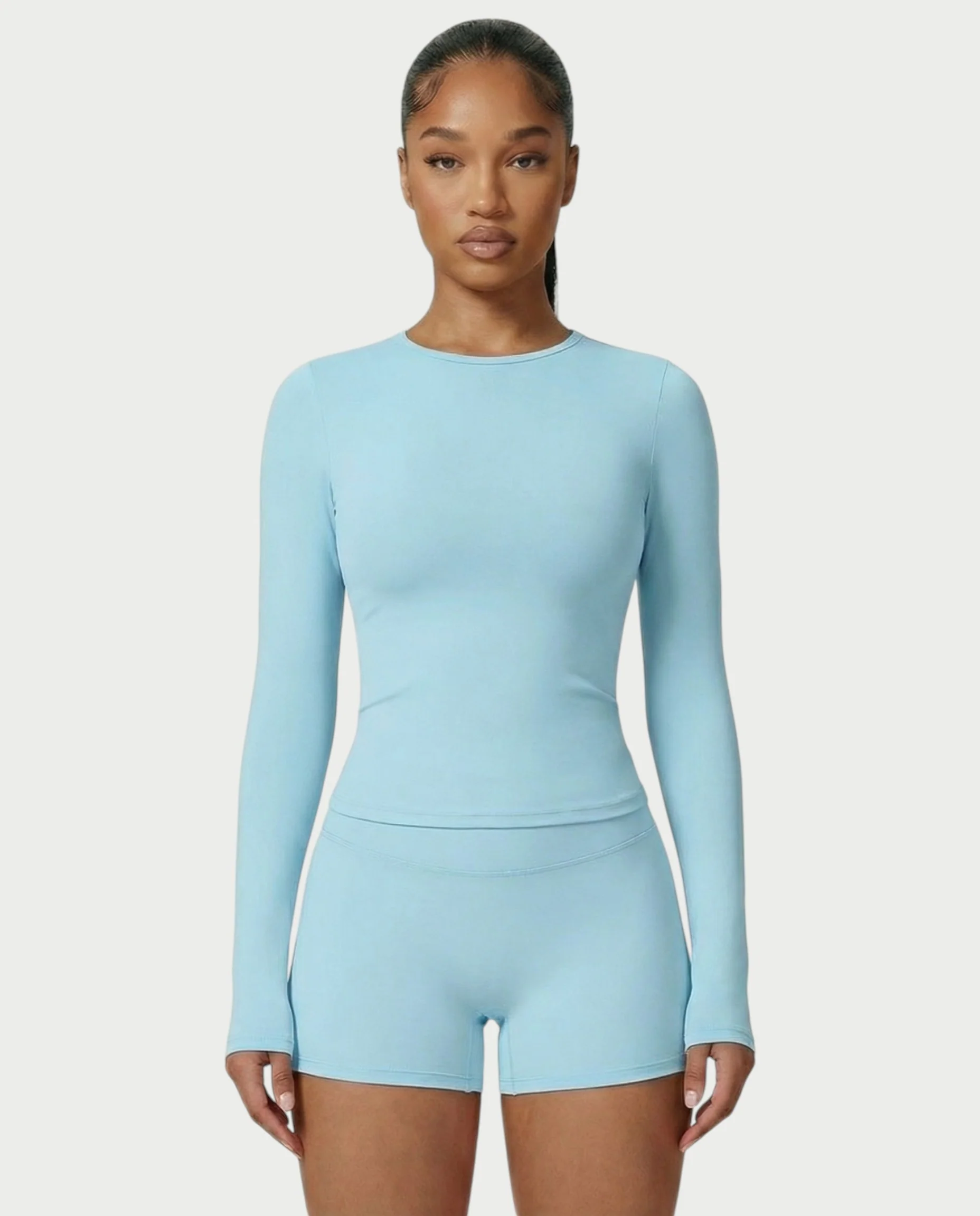 MELYA Long Sleeve Sporty Crew Neck Top - Image 33