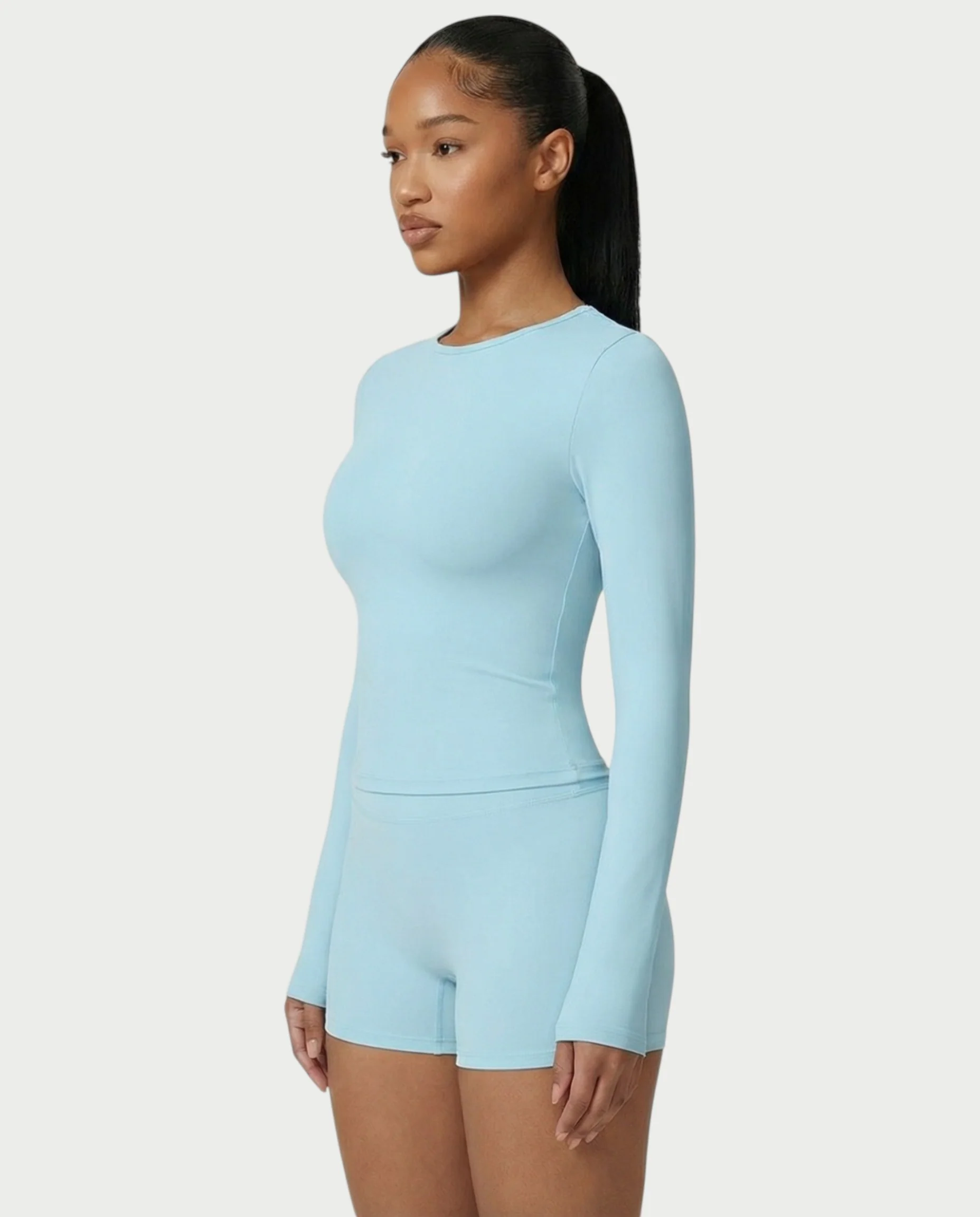 MELYA Long Sleeve Sporty Crew Neck Top - Image 35