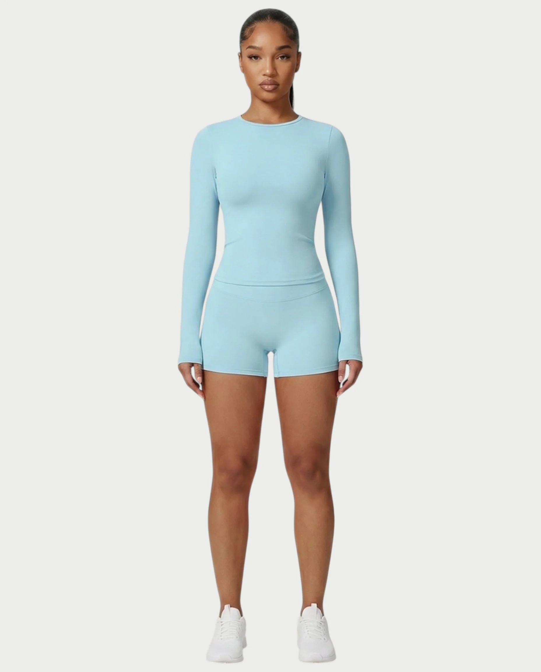 MELYA Long Sleeve Sporty Crew Neck Top - Image 36