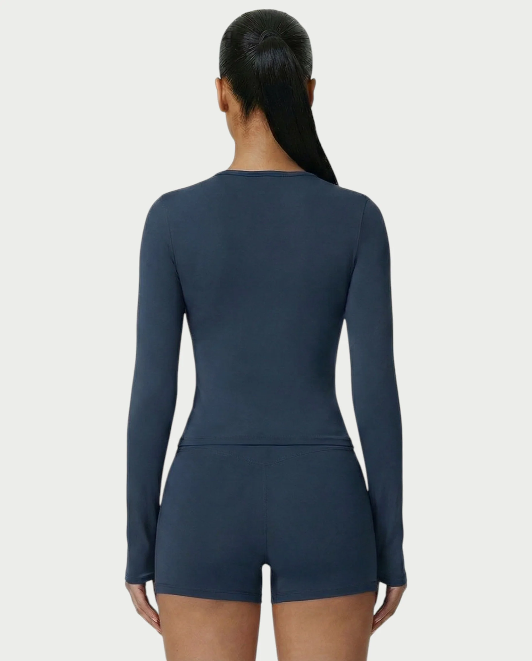 MELYA Long Sleeve Sporty Crew Neck Top - Image 38