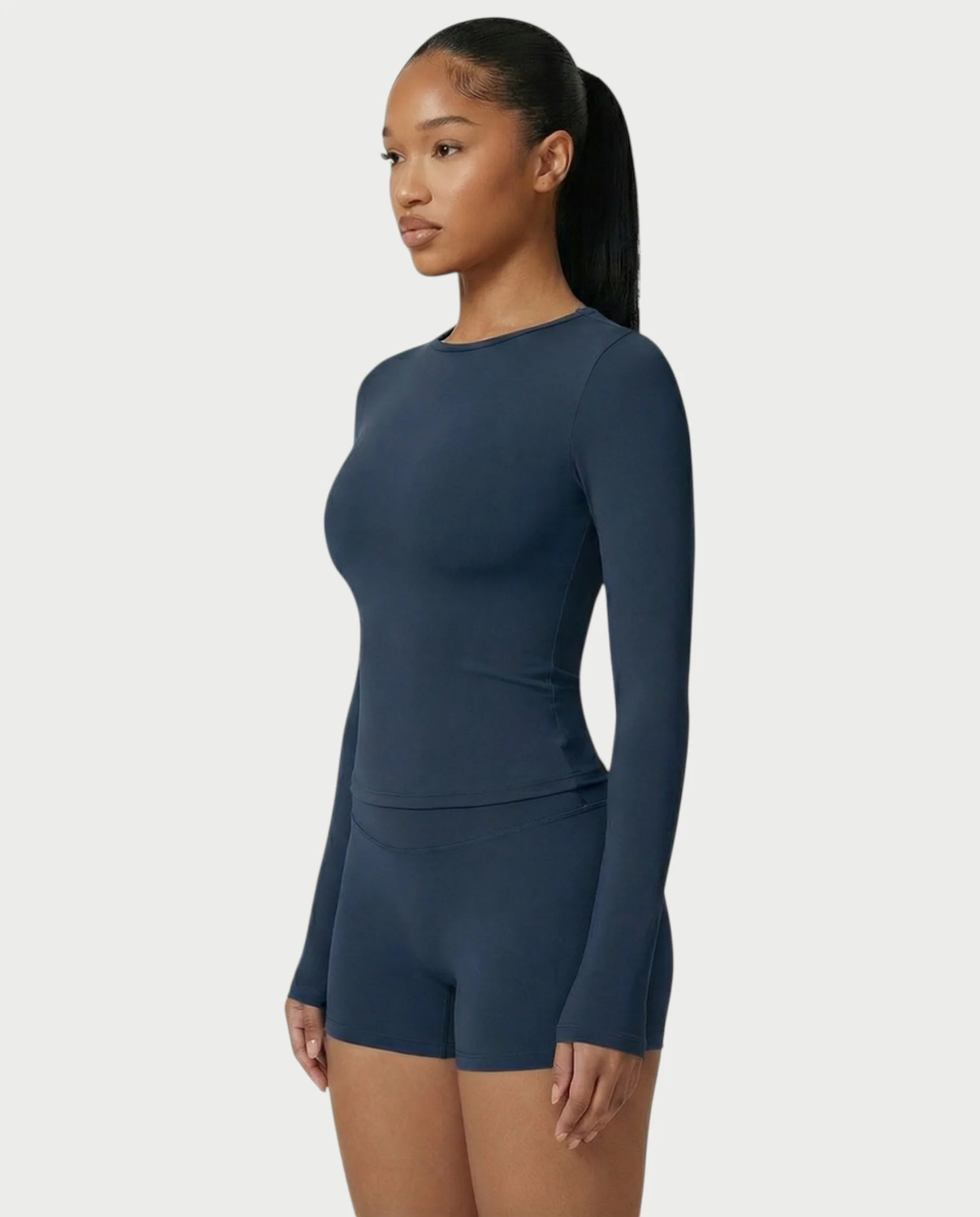 MELYA Long Sleeve Sporty Crew Neck Top - Image 39