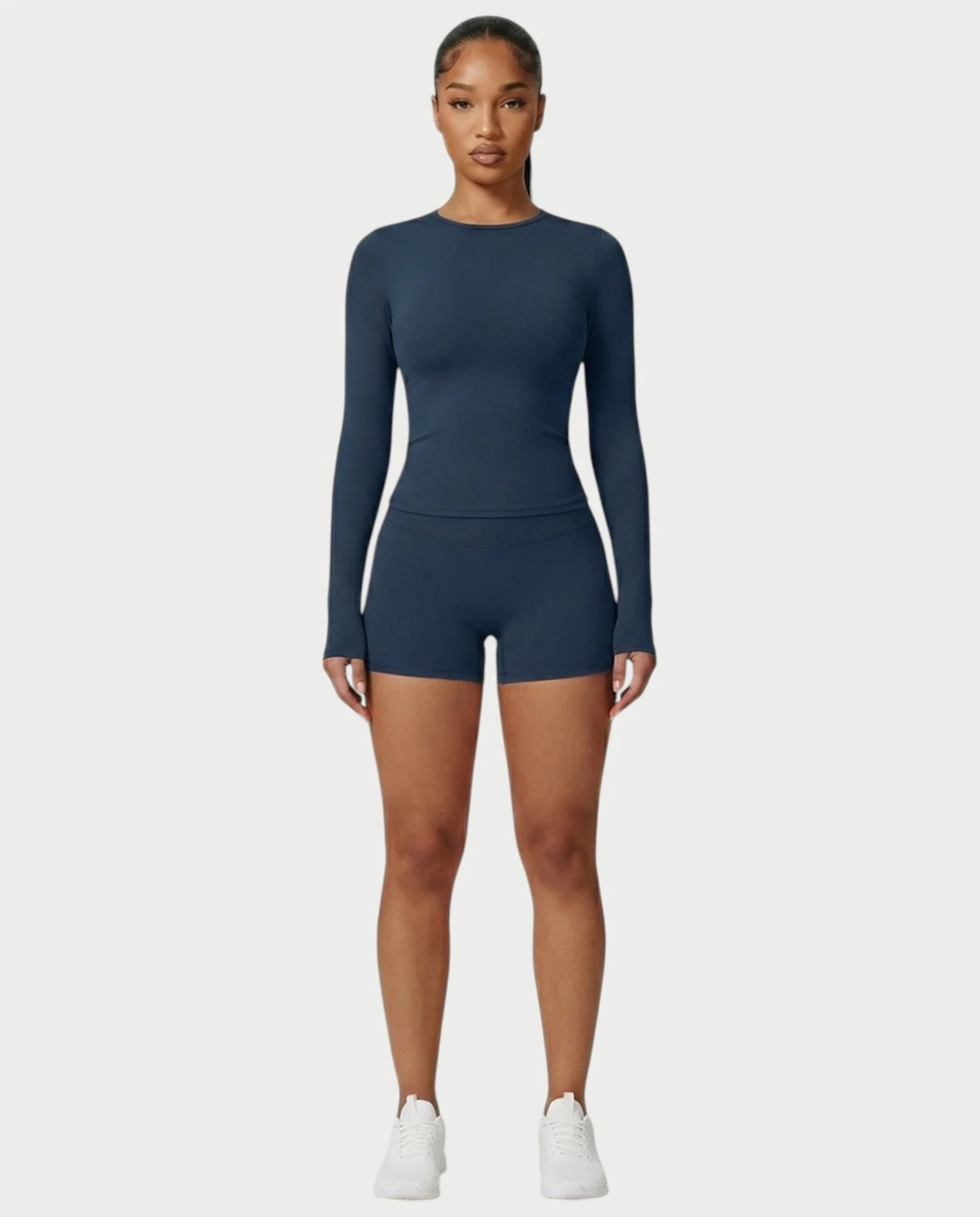 MELYA Long Sleeve Sporty Crew Neck Top - Image 40