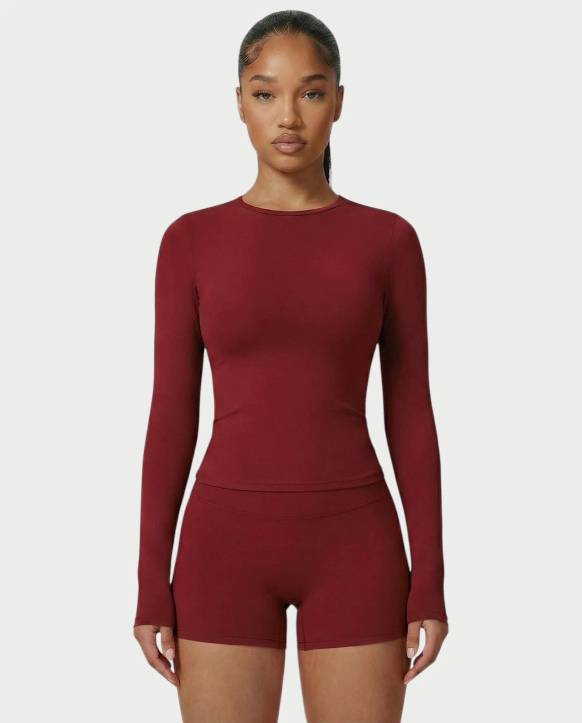 MELYA Long Sleeve Sporty Crew Neck Top - Image 41