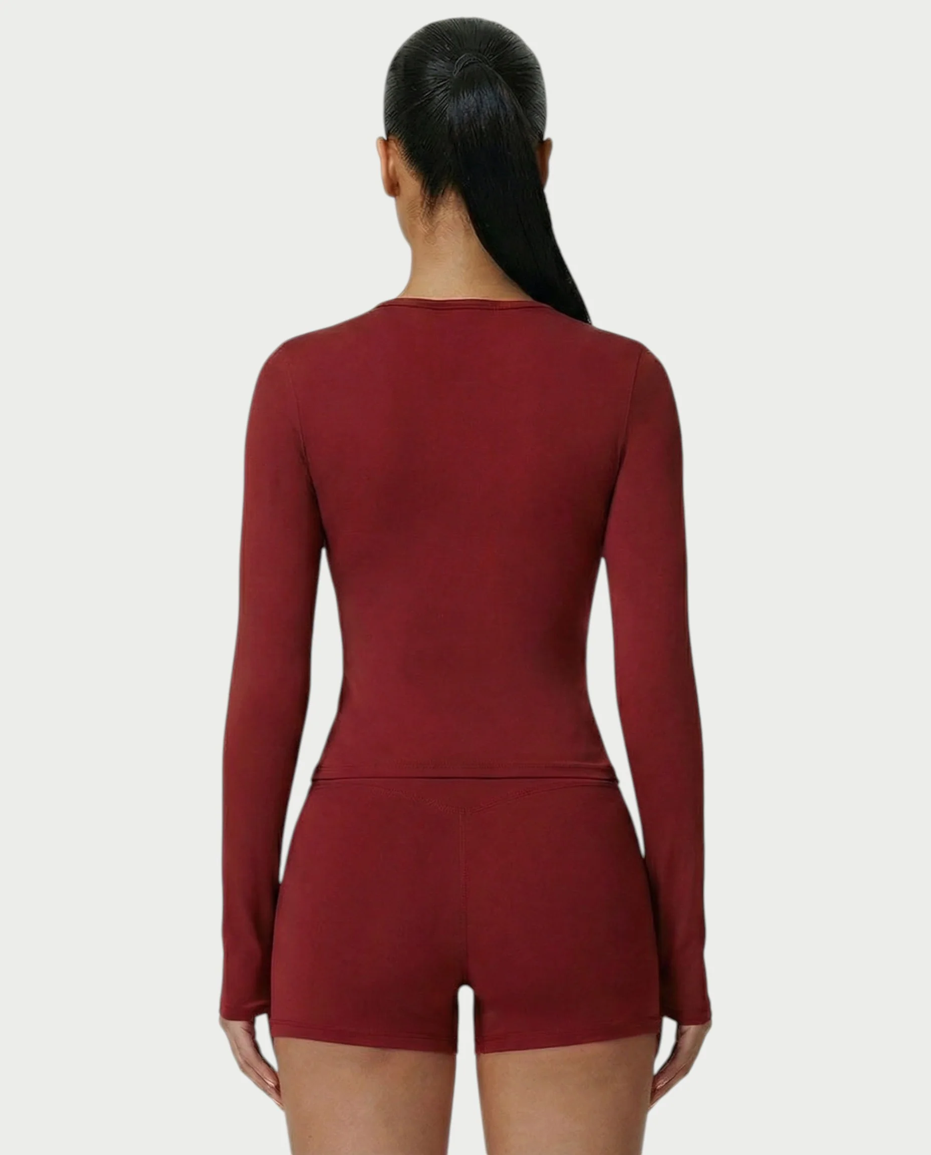 MELYA Long Sleeve Sporty Crew Neck Top - Image 42