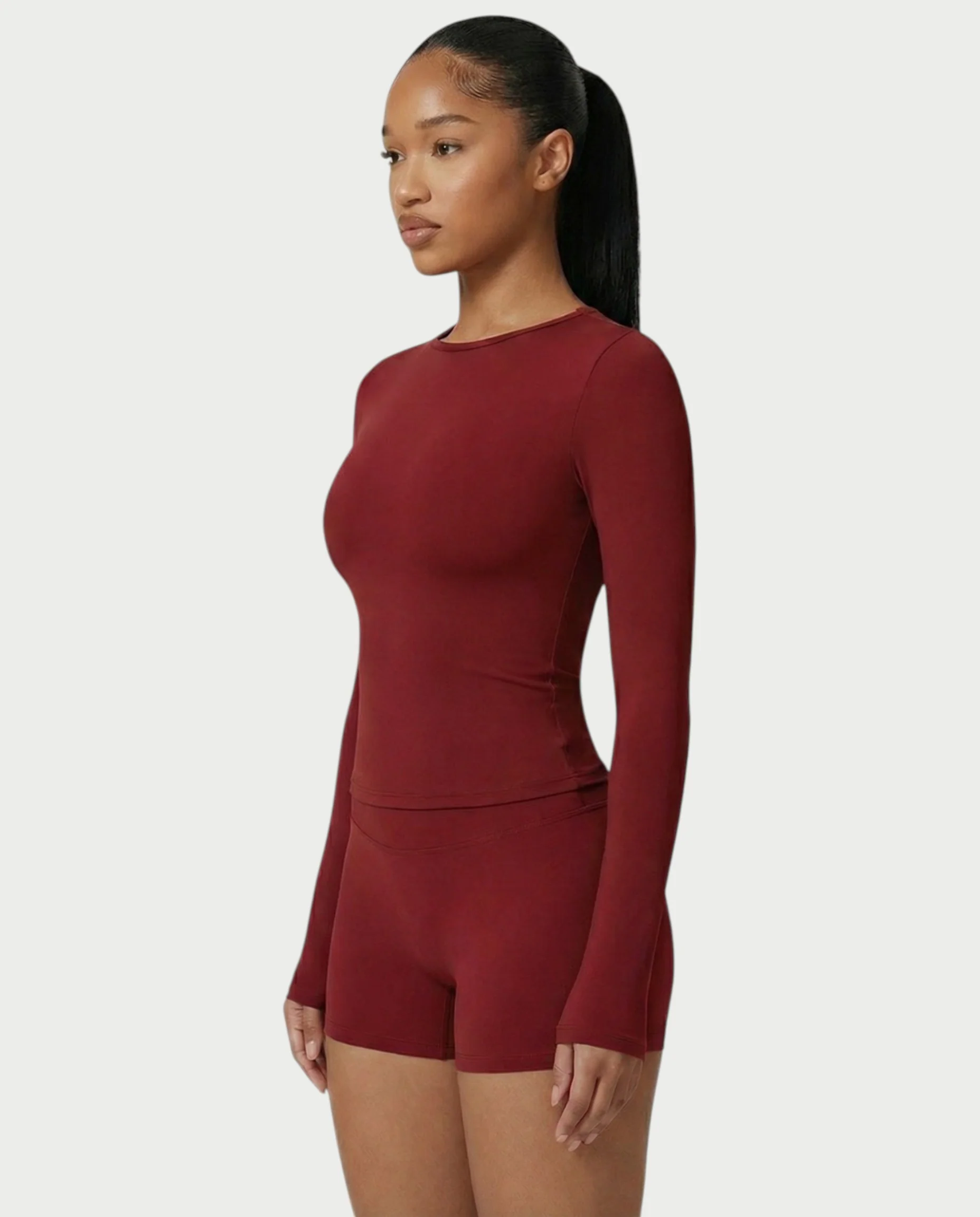 MELYA Long Sleeve Sporty Crew Neck Top - Image 43