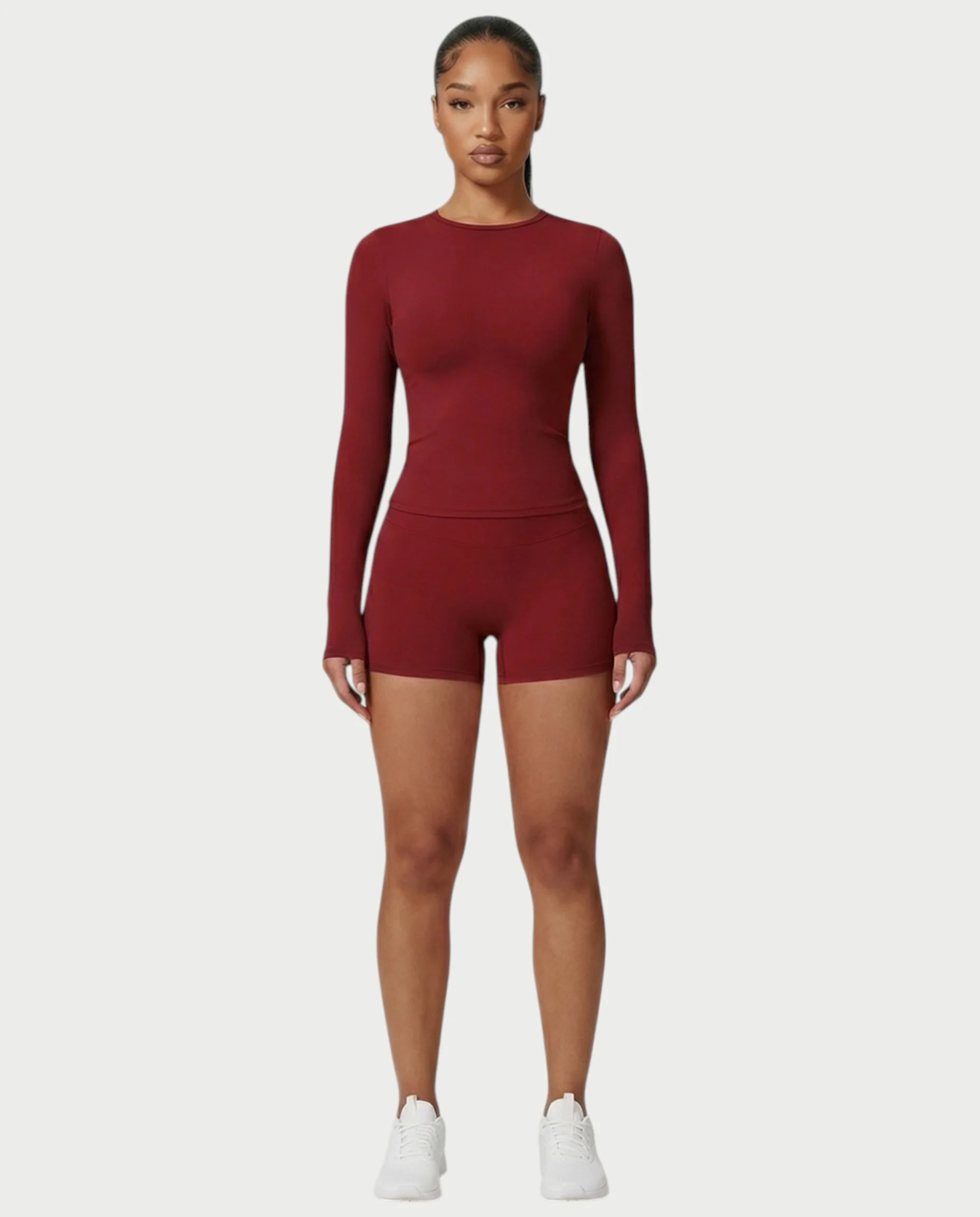 MELYA Long Sleeve Sporty Crew Neck Top - Image 44