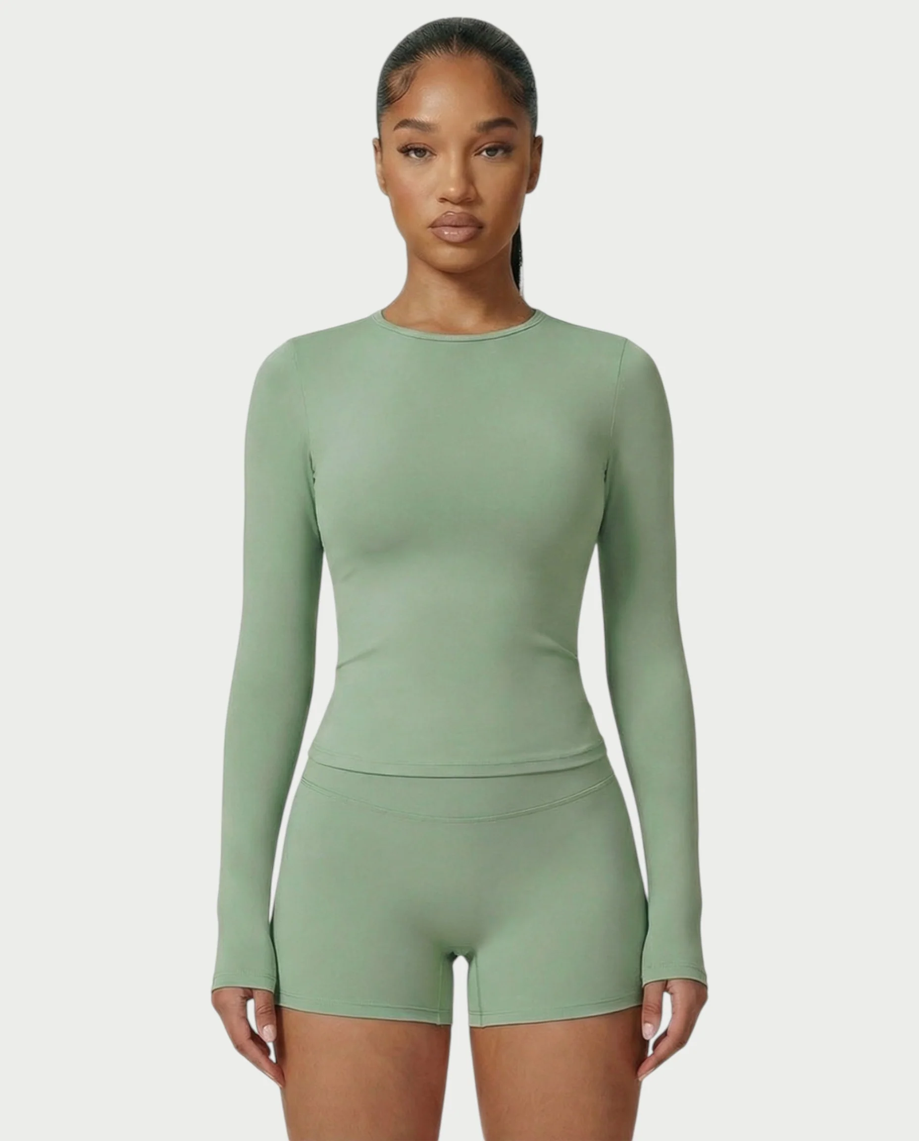 MELYA Long Sleeve Sporty Crew Neck Top - Image 45