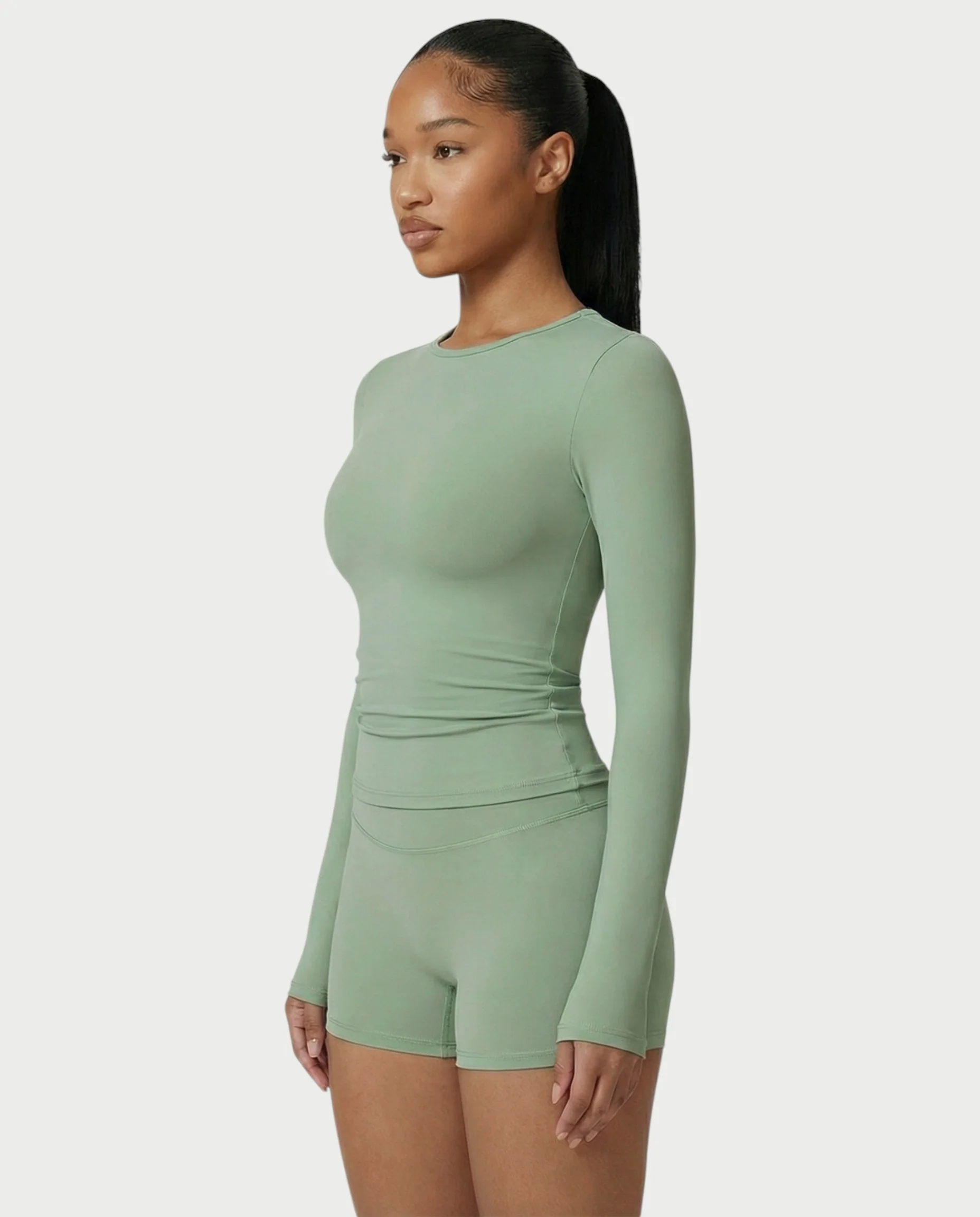 MELYA Long Sleeve Sporty Crew Neck Top - Image 47
