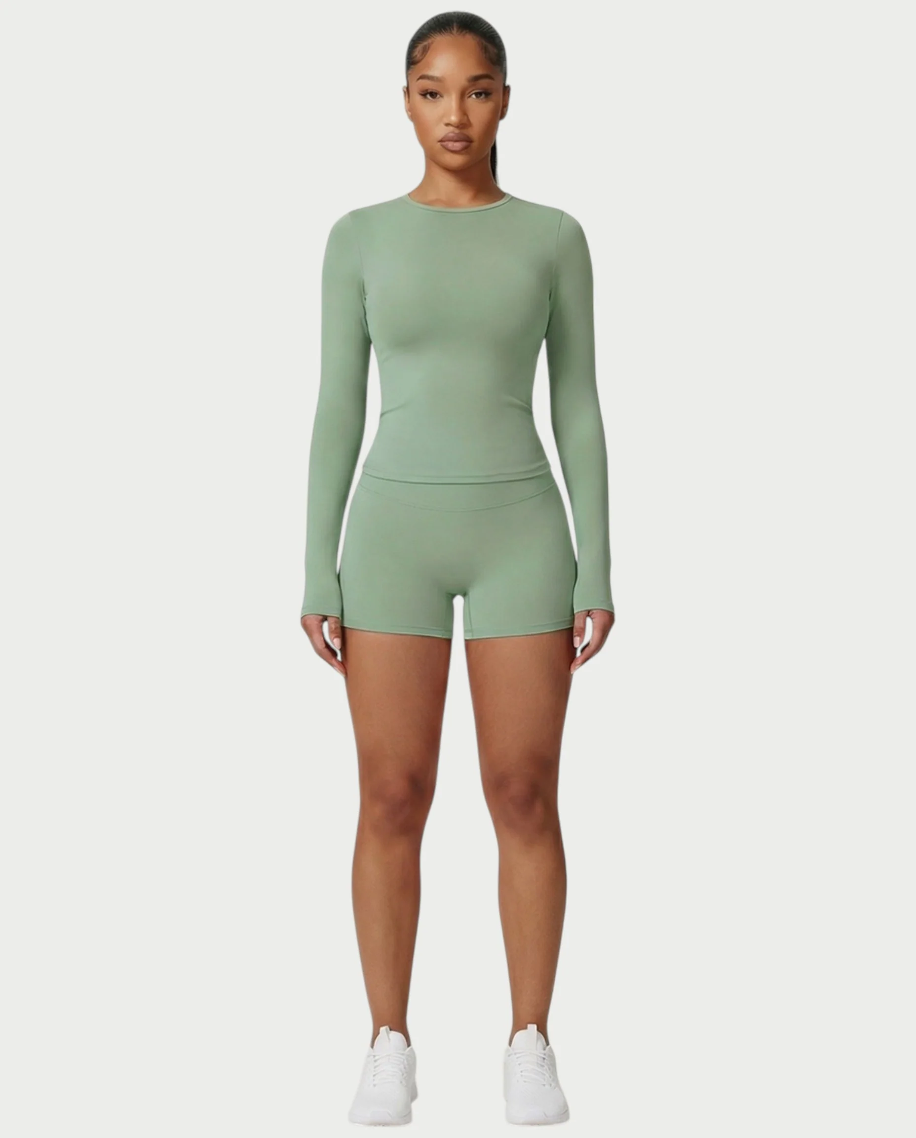 MELYA Long Sleeve Sporty Crew Neck Top - Image 48
