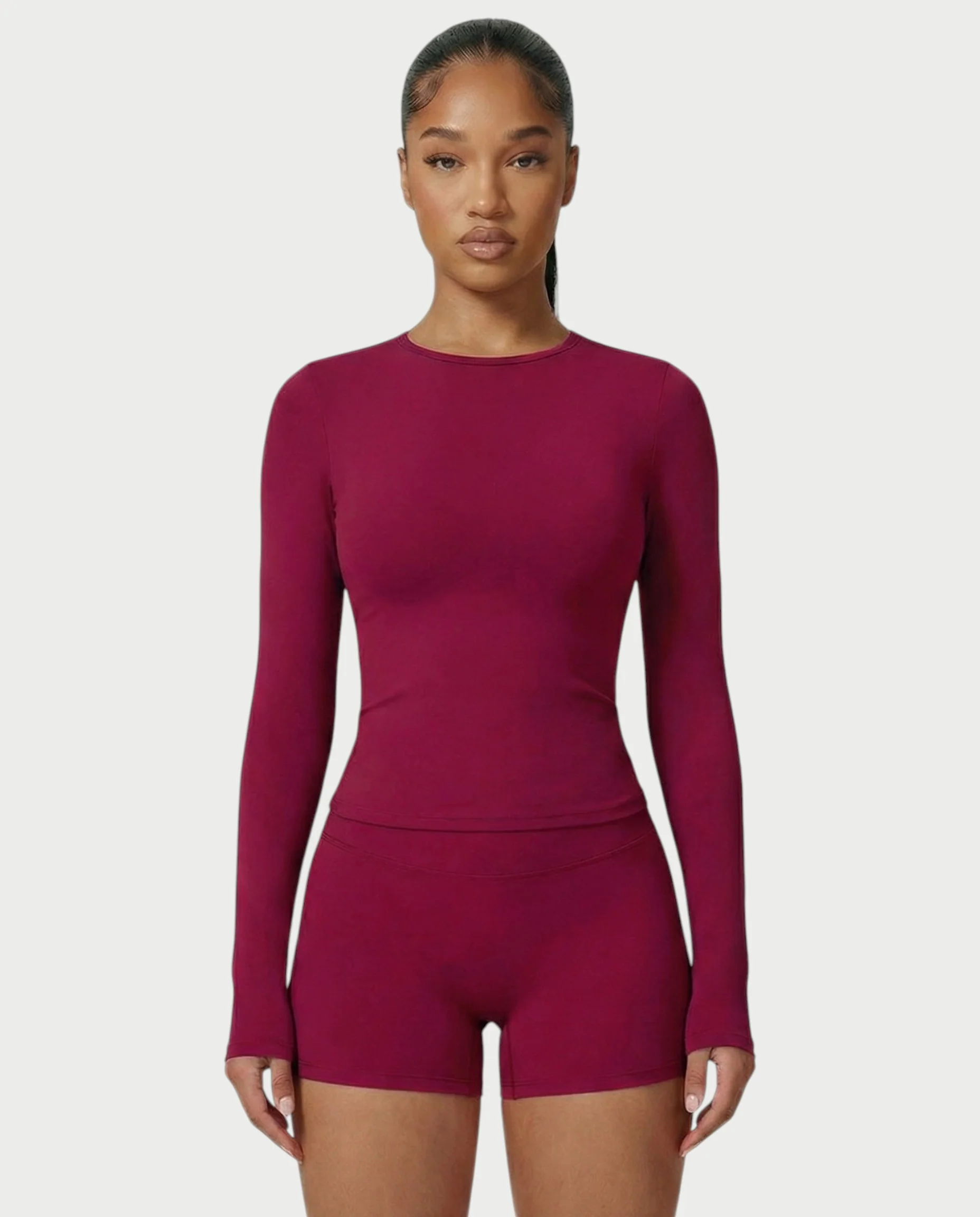 MELYA Long Sleeve Sporty Crew Neck Top - Image 9