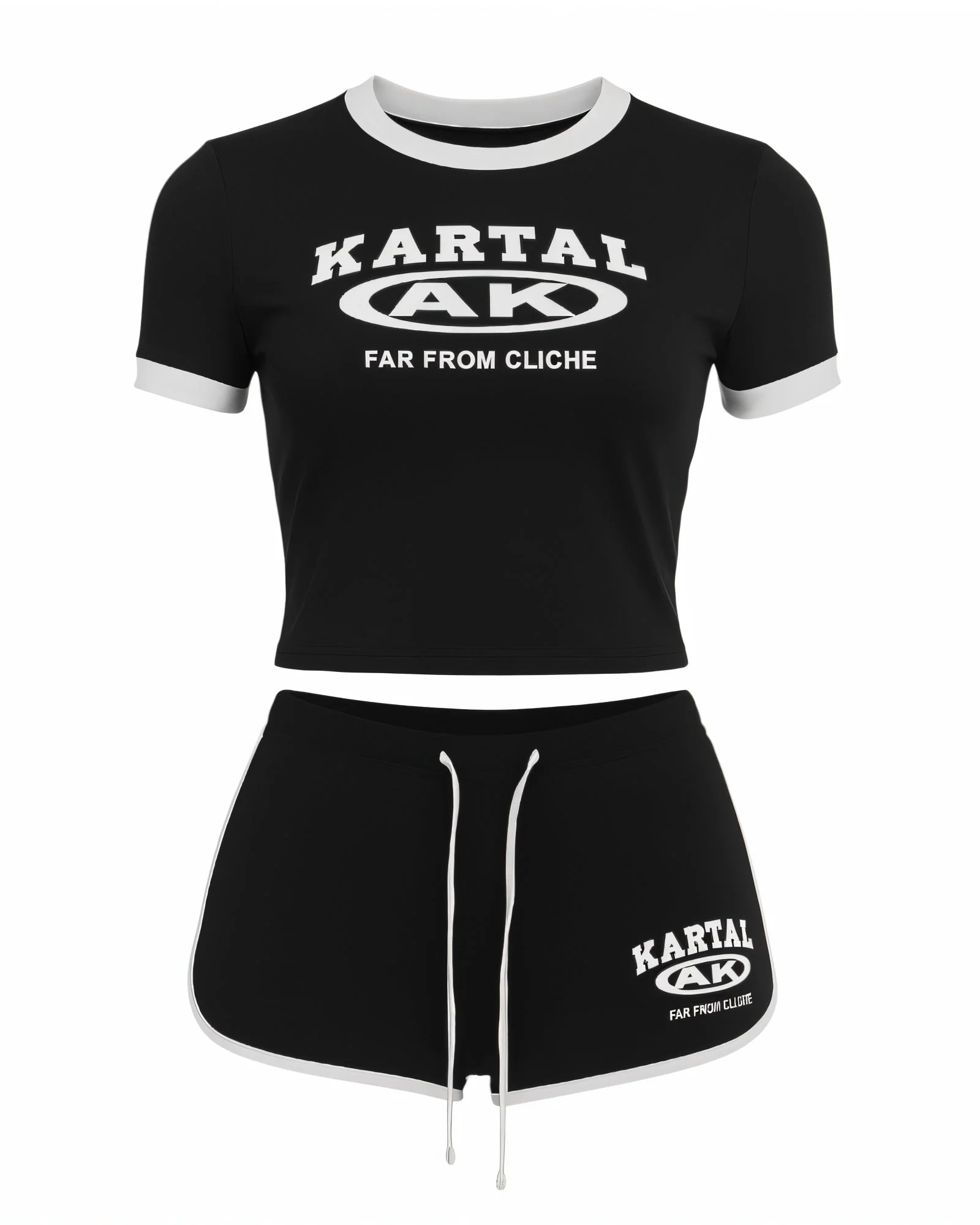 MERRYN Graphic Print Crop Top & Shorts Set - Image 14