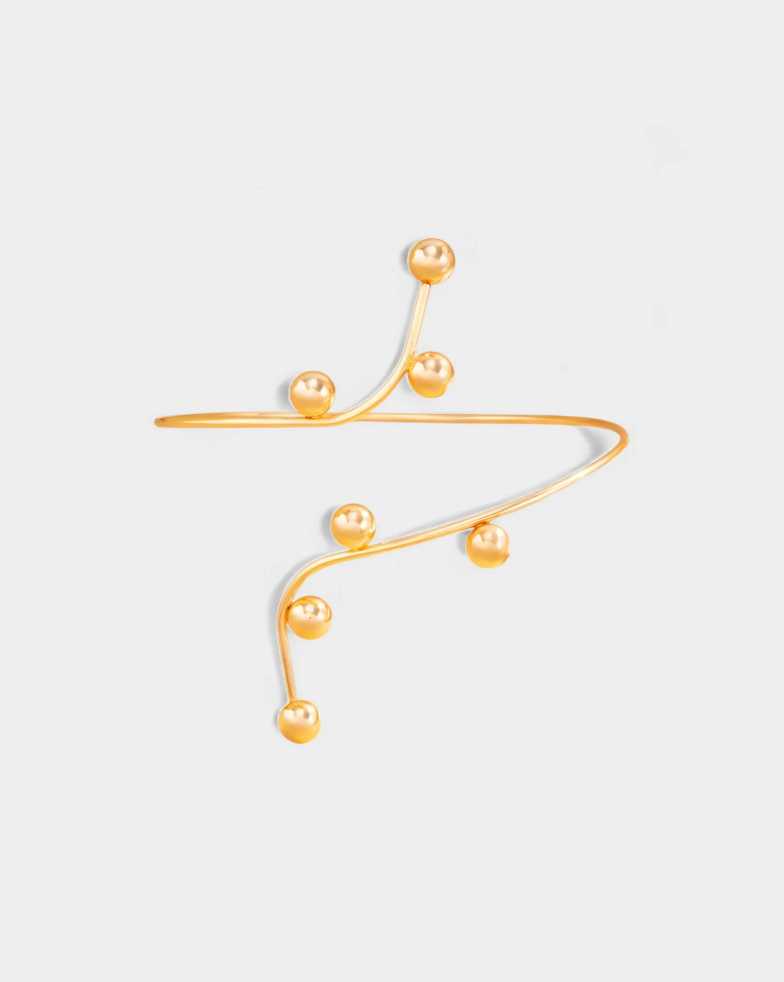 Metal Ball Accent Arm Cuff Bracelet - Image 3