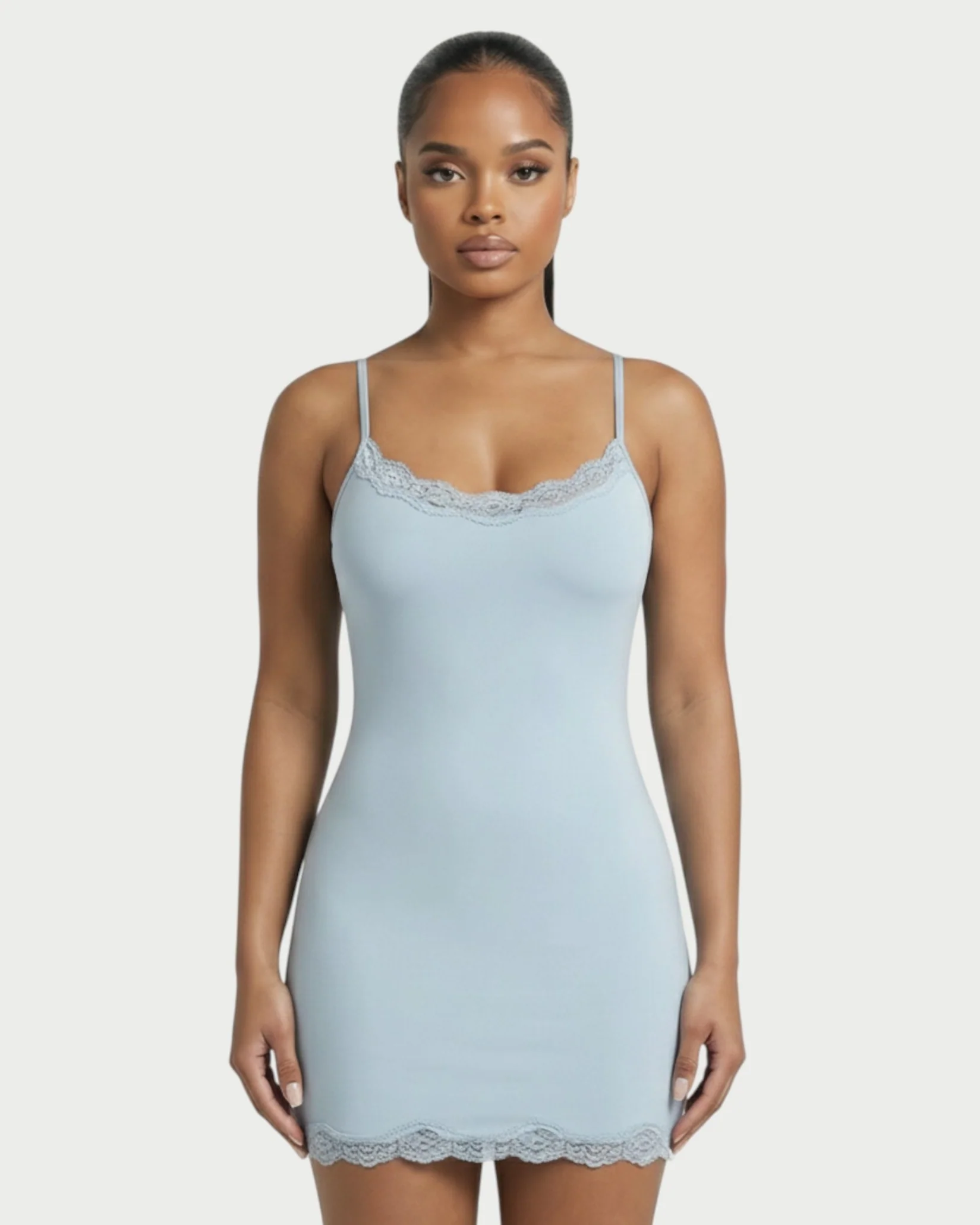 MEVAYA Lace-Trim Cami Bodycon Mini Dress - Image 27