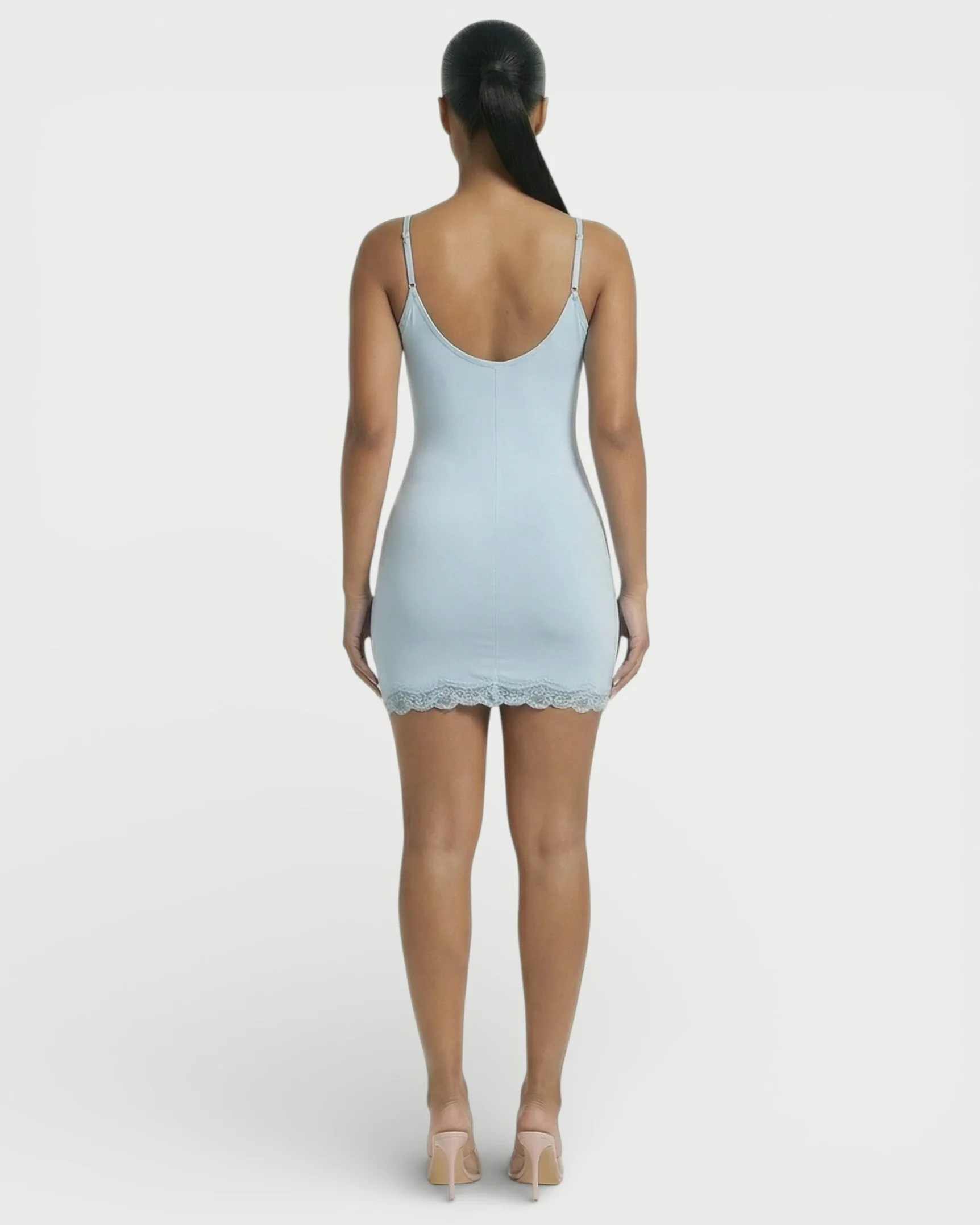 MEVAYA Lace-Trim Cami Bodycon Mini Dress - Image 29