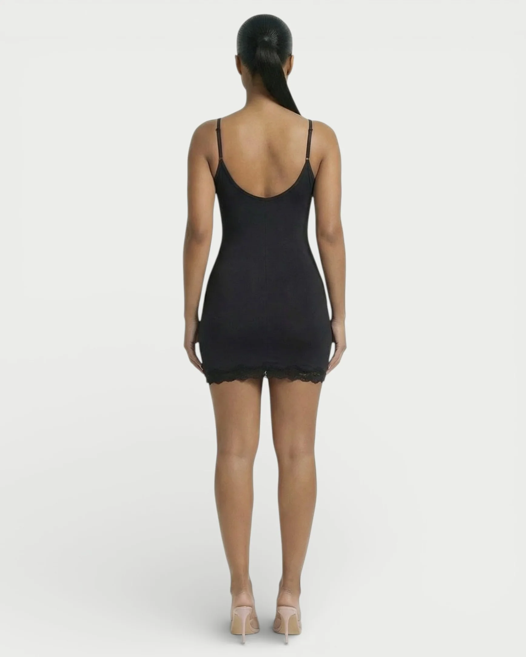 MEVAYA Lace-Trim Cami Bodycon Mini Dress - Image 9