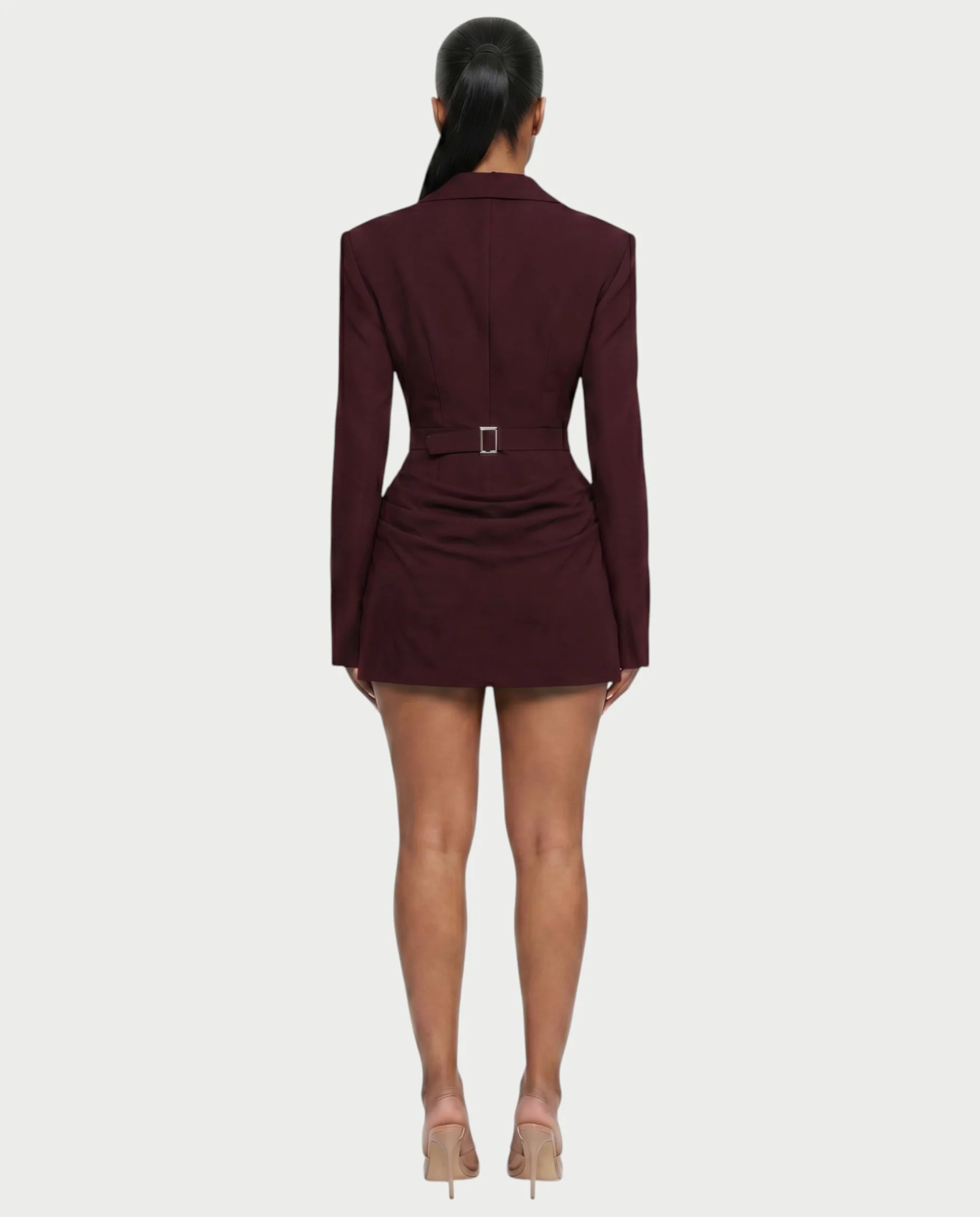 MIKAY Ruched Blazer Bodycon Mini Dress - Image 12