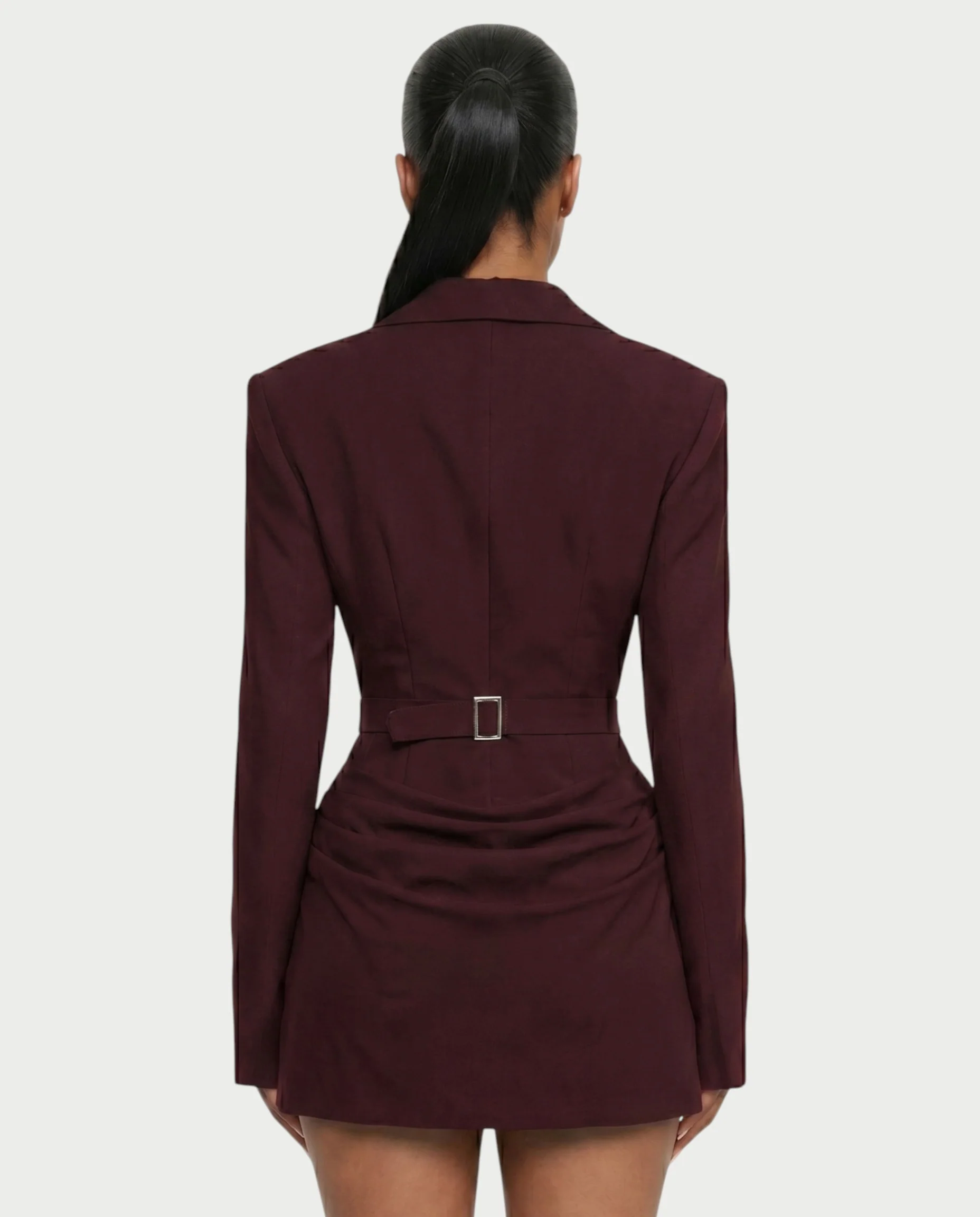 MIKAY Ruched Blazer Bodycon Mini Dress - Image 15
